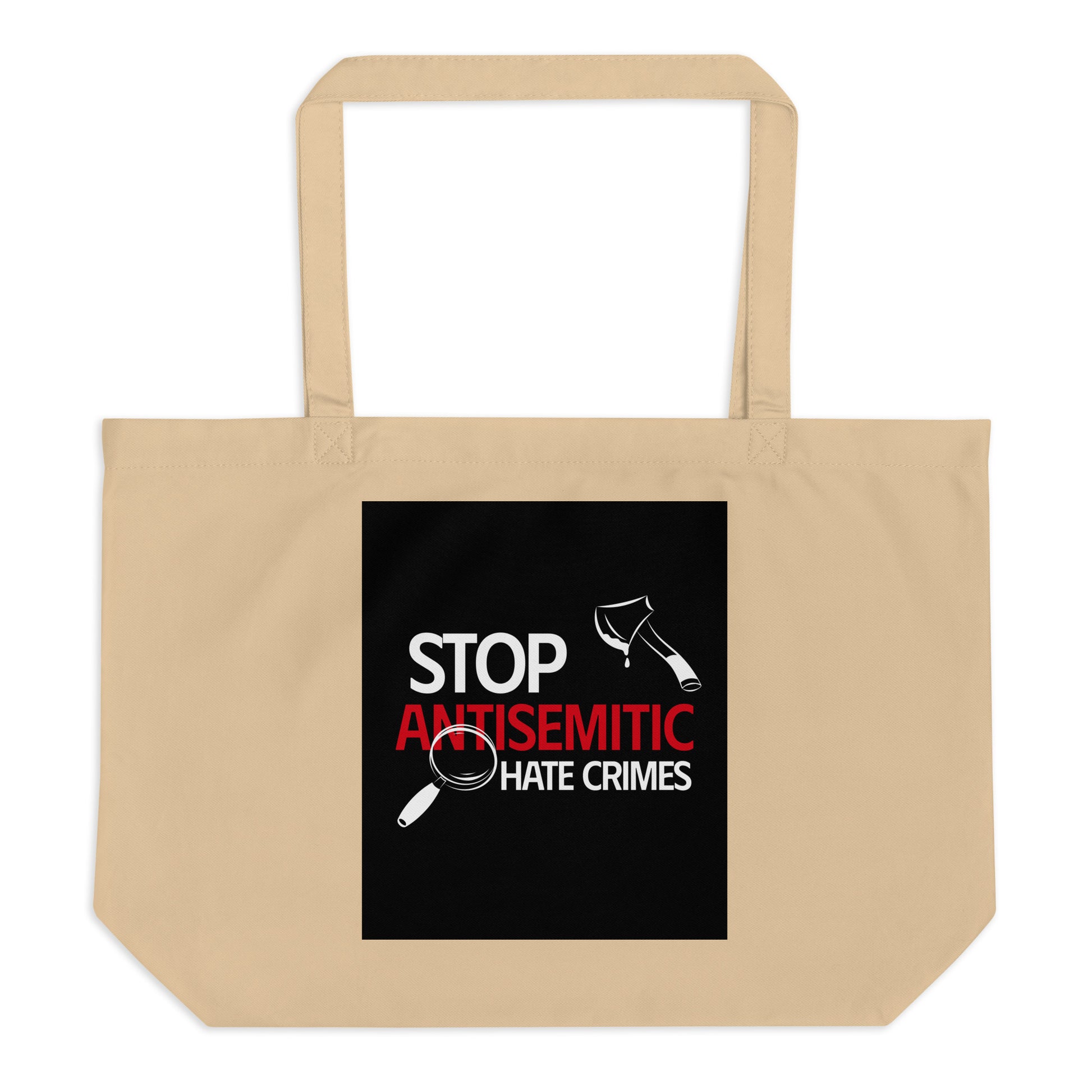 Antisemitic Hate Crimes | Large Organic Tote Bag