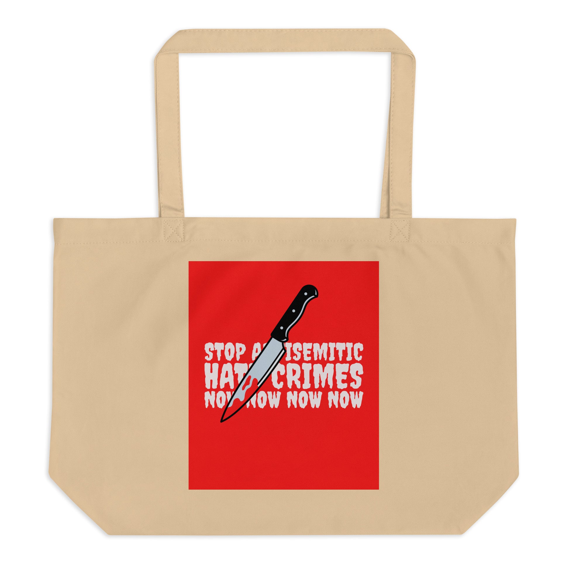 Antisemitic Hate Crimes | Large Organic Tote Bag