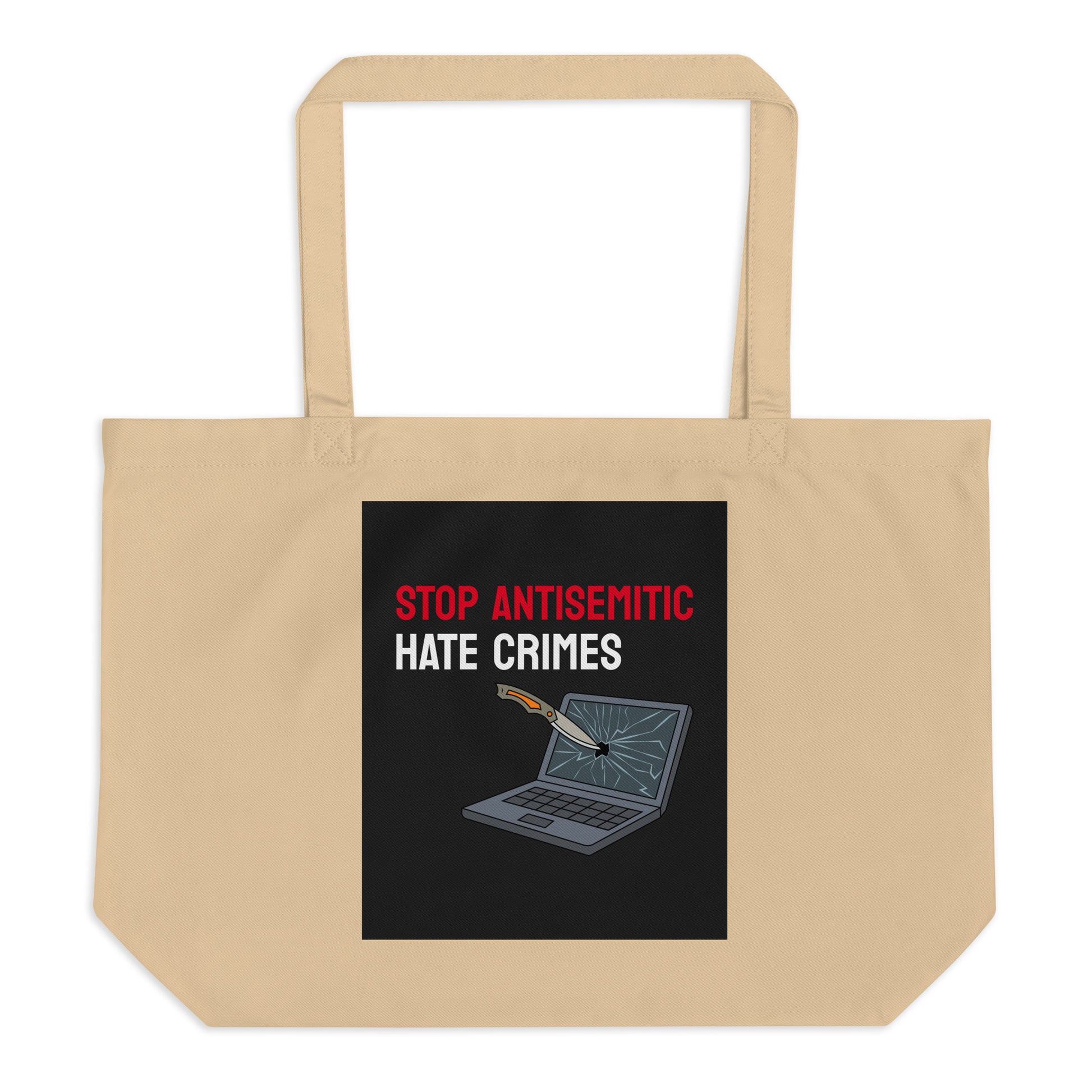 Antisemitic Hate Crimes | Large Organic Tote Bag