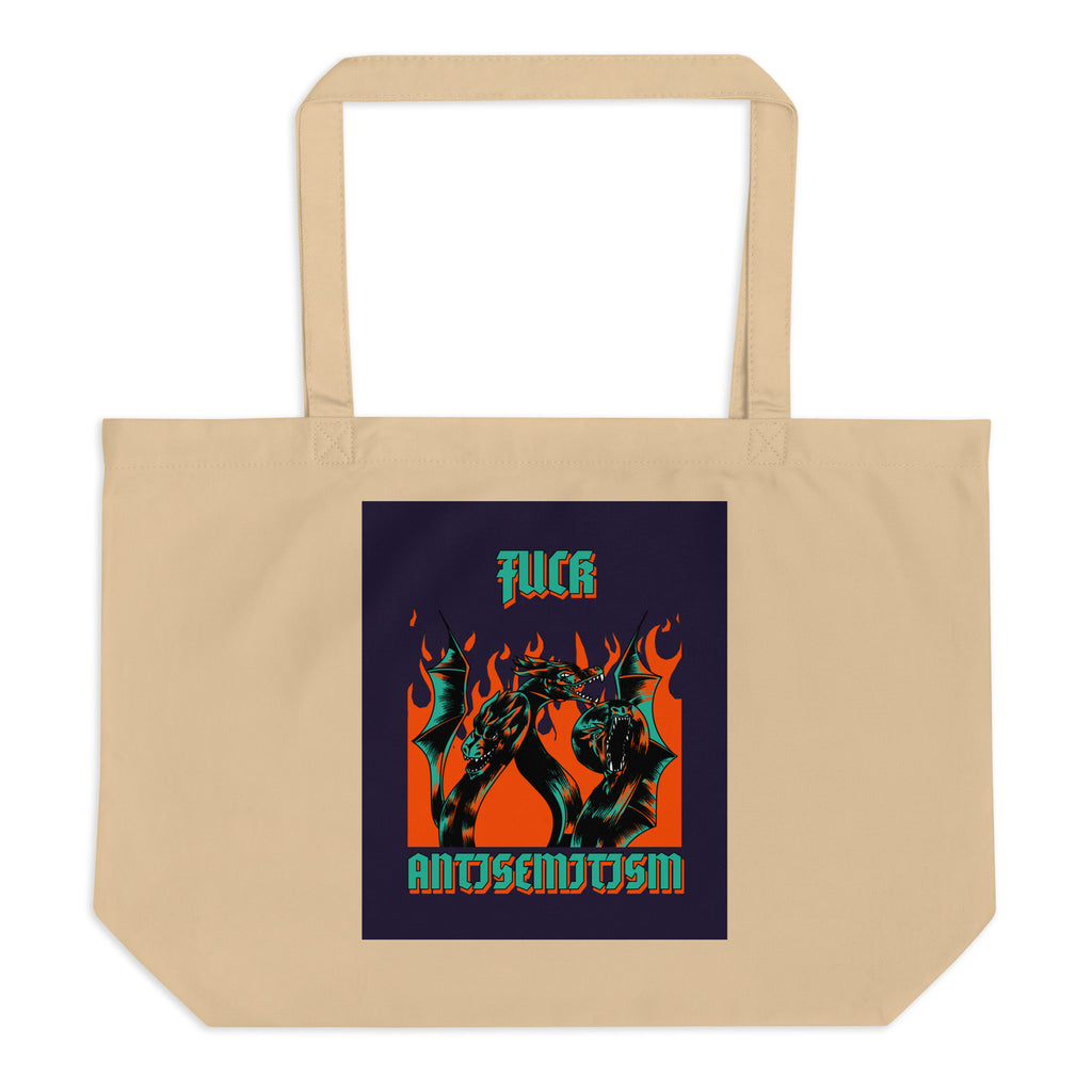 Battle Antisemitism | Large Organic Tote Bag