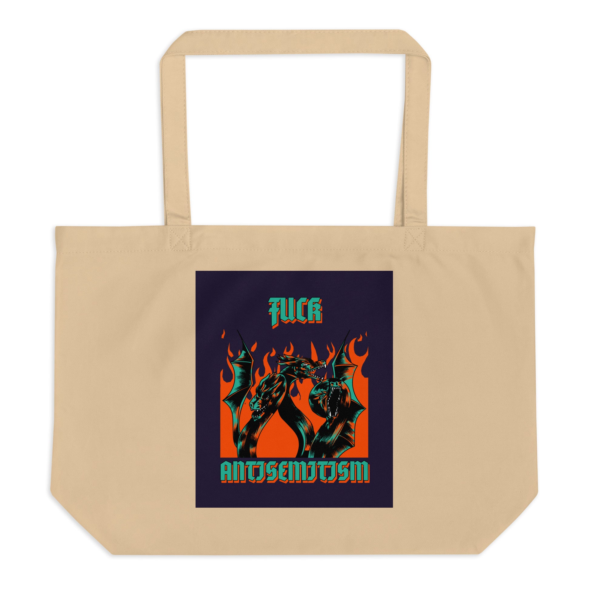 Battle Antisemitism | Large Organic Tote Bag
