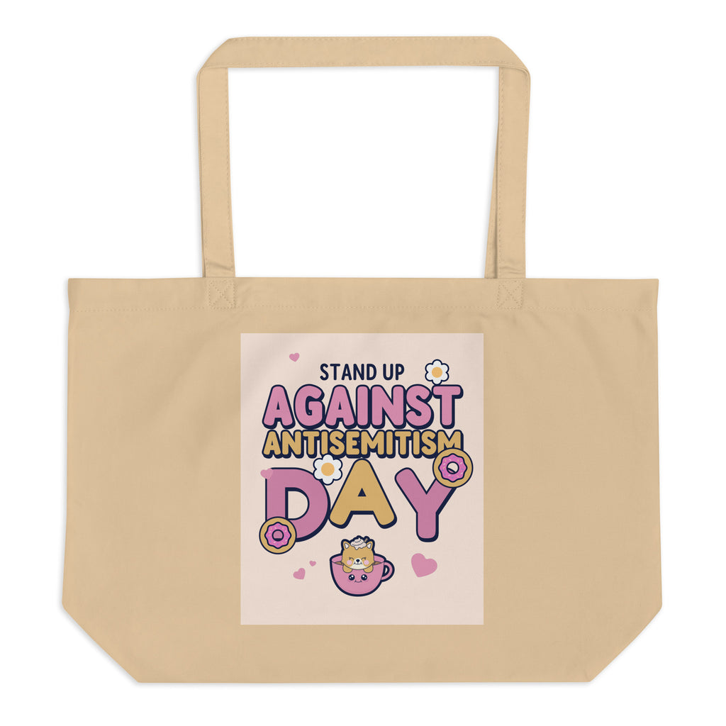 Cute Friend | Antisemitism | Large Organic Tote Bag