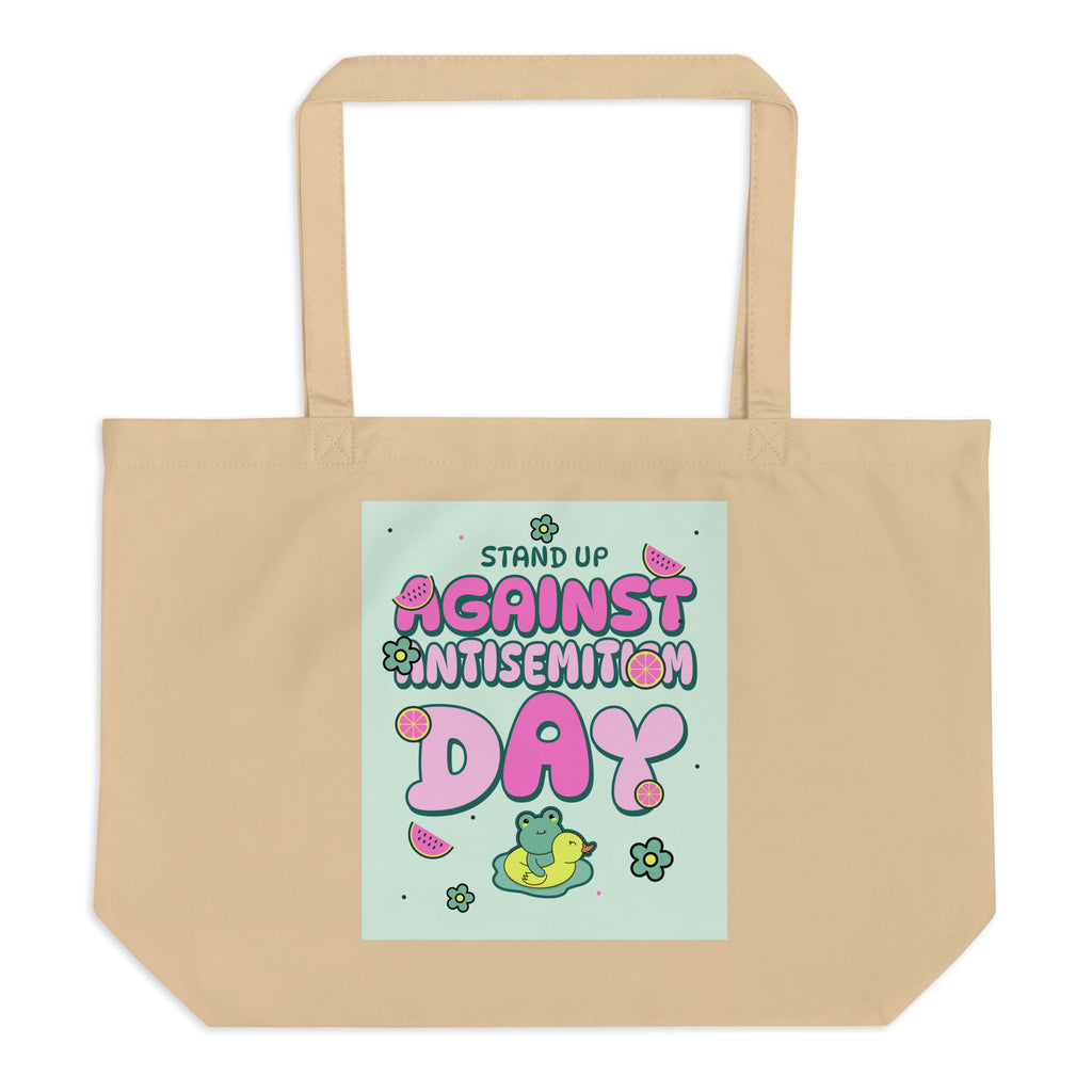 Cute Friend | Antisemitism | Large Organic Tote Bag