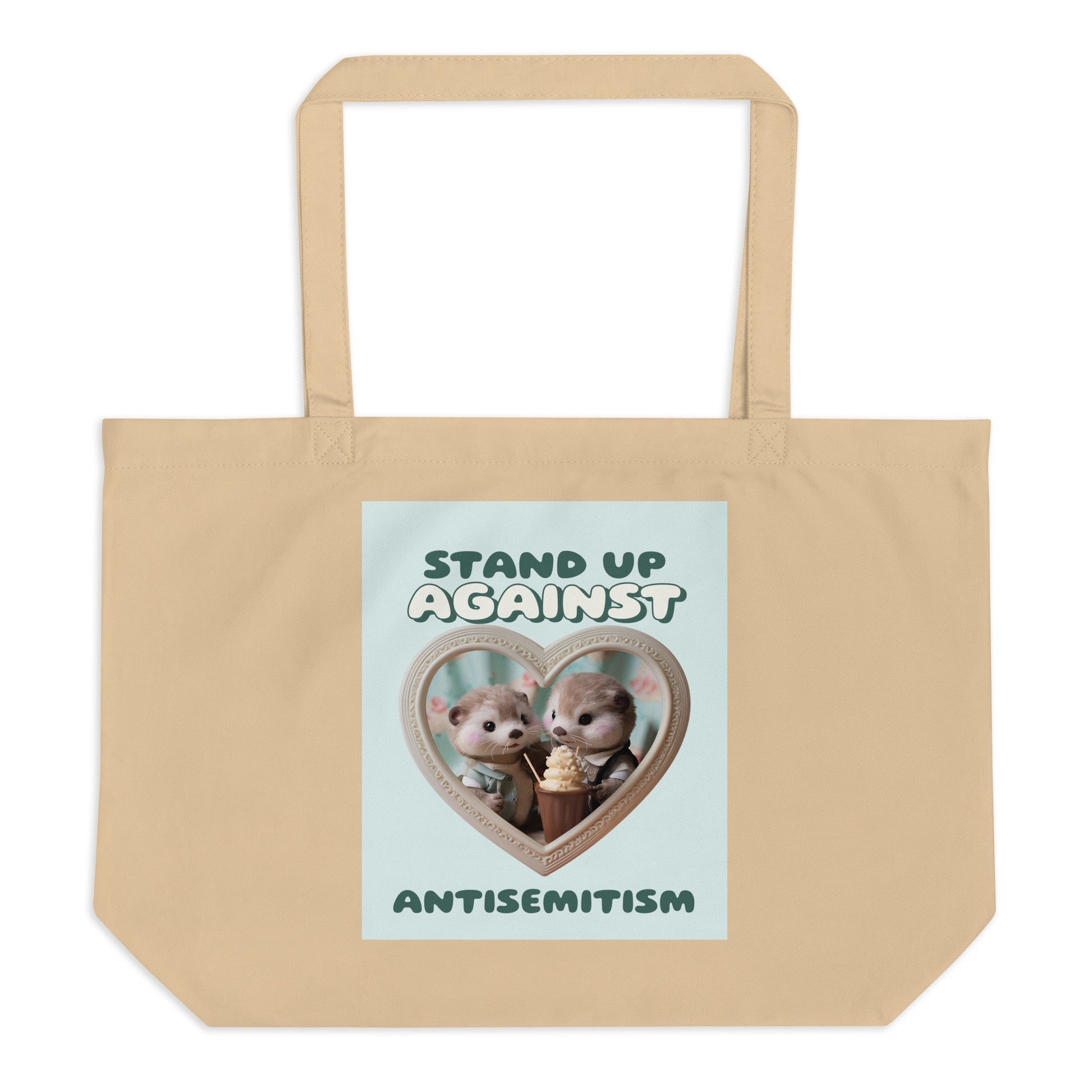 Cute Friend | Antisemitism | Large Organic Tote Bag