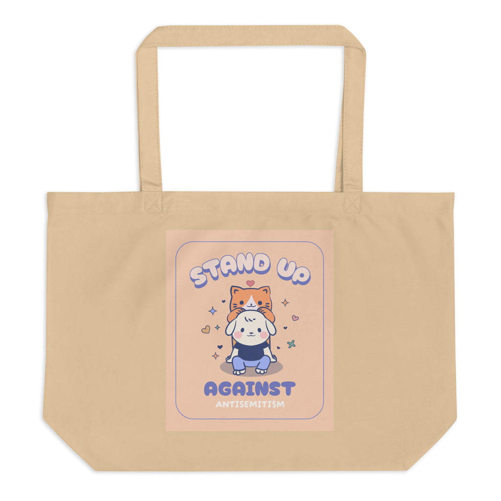 Cute Friend | Antisemitism | Large Organic Tote Bag