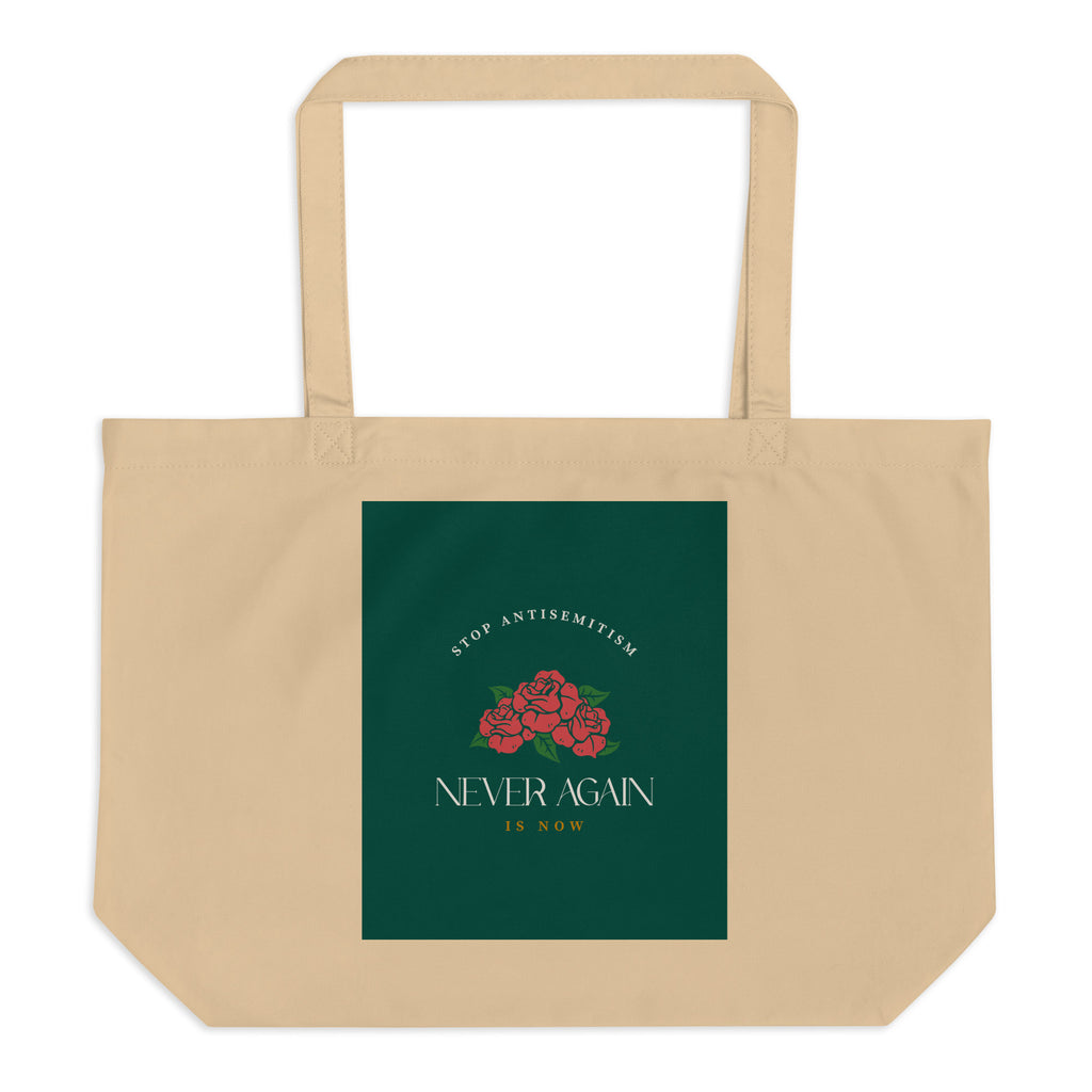 Stop Antisemitism | Plants & Flowers Edition | Large Organic Tote Bag