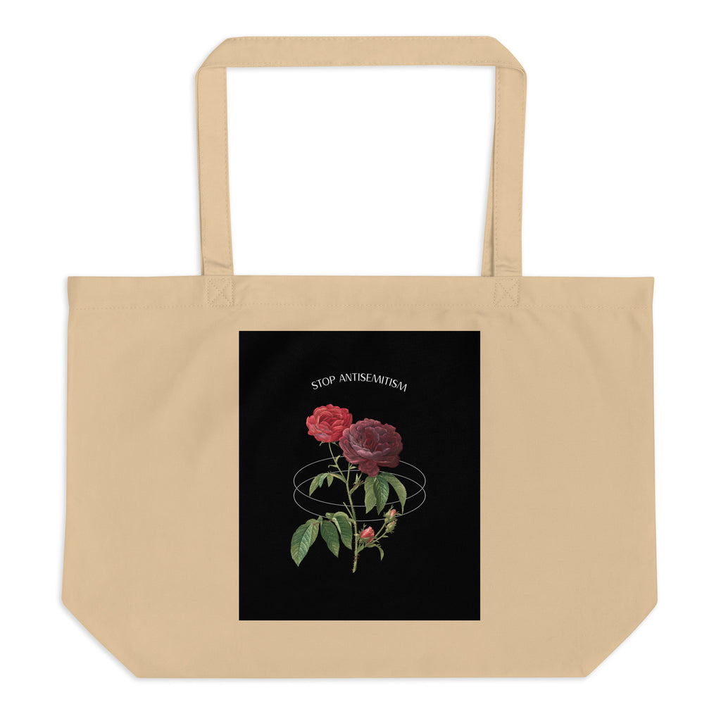 Stop Antisemitism | Plants & Flowers Edition | Large Organic Tote Bag