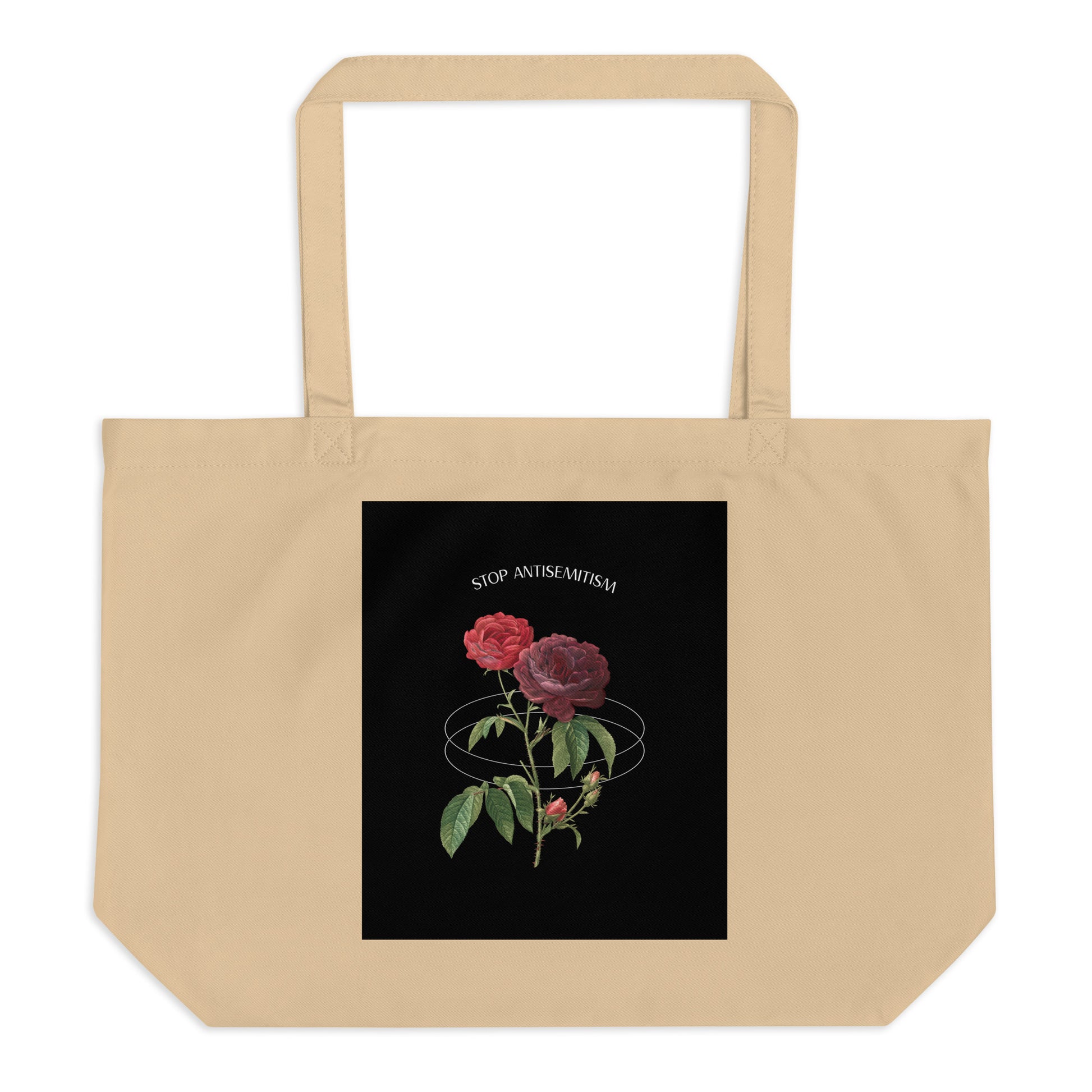 Stop Antisemitism | Plants & Flowers Edition | Large Organic Tote Bag