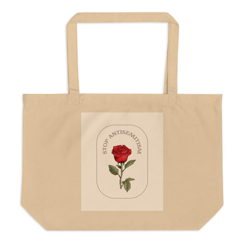 Stop Antisemitism | Plants & Flowers Edition | Large Organic Tote Bag
