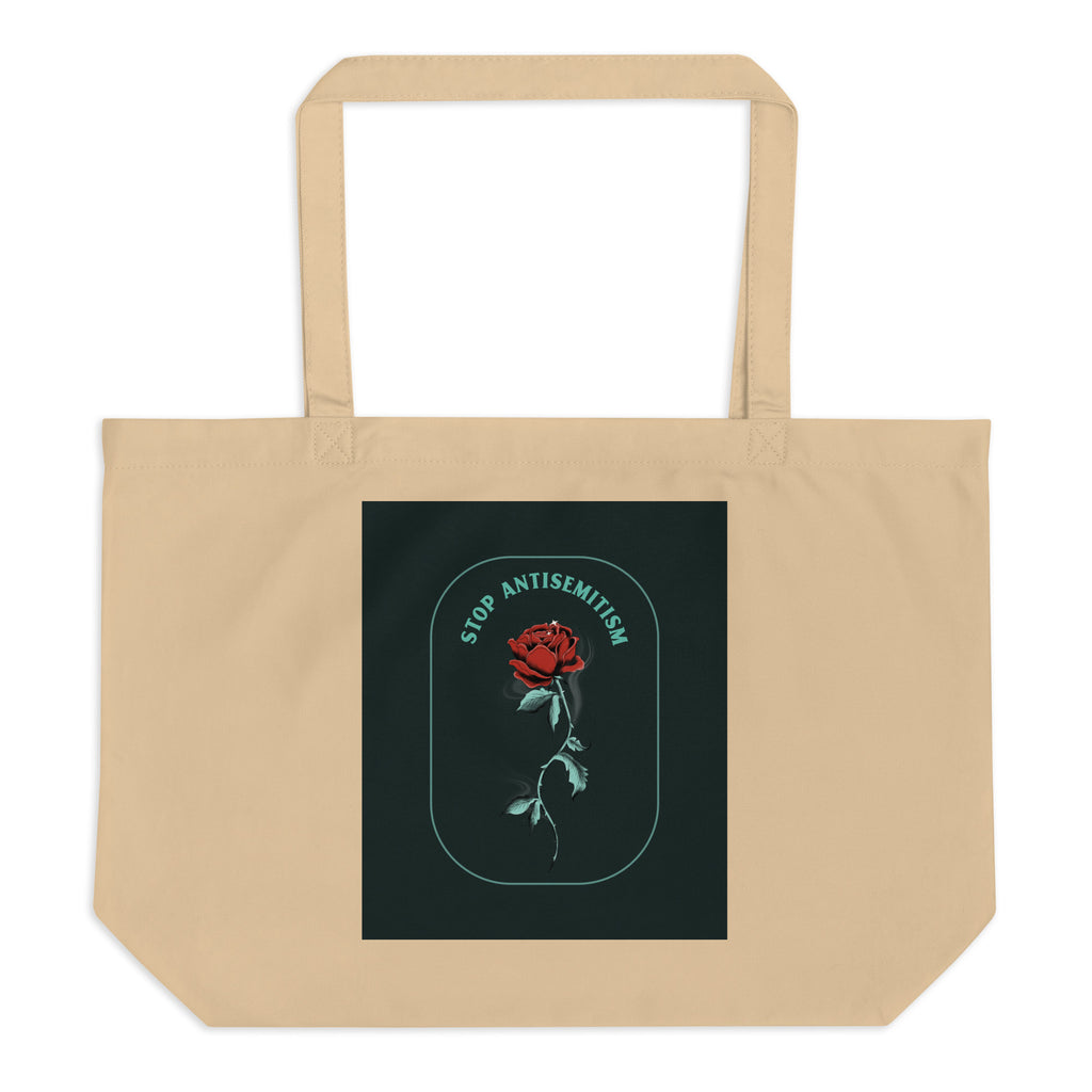 Stop Antisemitism | Plants & Flowers Edition | Large Organic Tote Bag