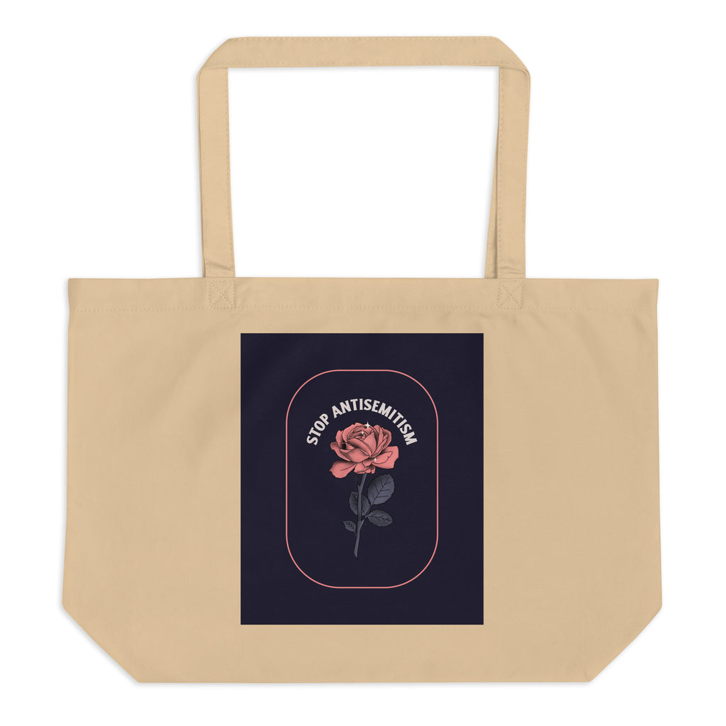 Stop Antisemitism | Plants & Flowers Edition | Large Organic Tote Bag