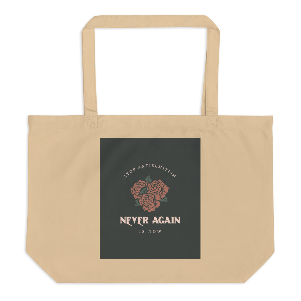 Stop Antisemitism | Plants & Flowers Edition | Large Organic Tote Bag