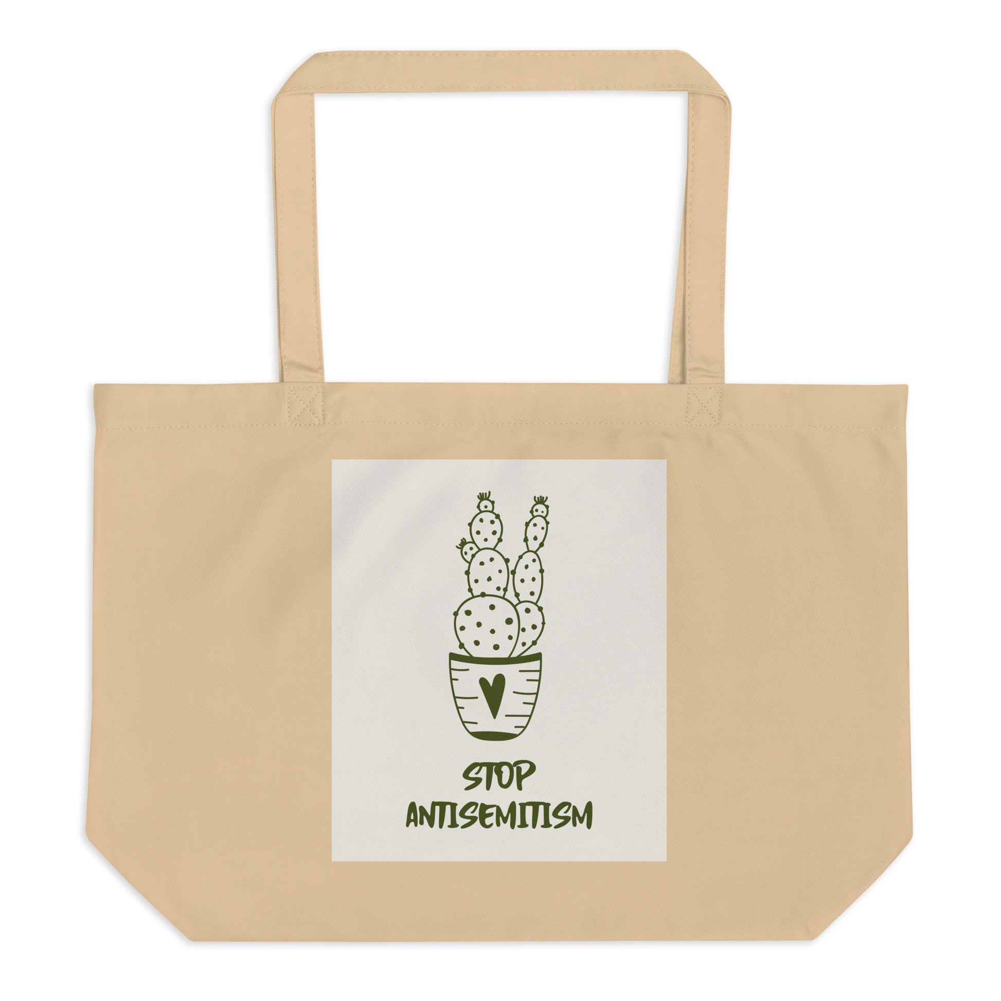 Stop Antisemitism | Plants & Flowers Edition | Large Organic Tote Bag