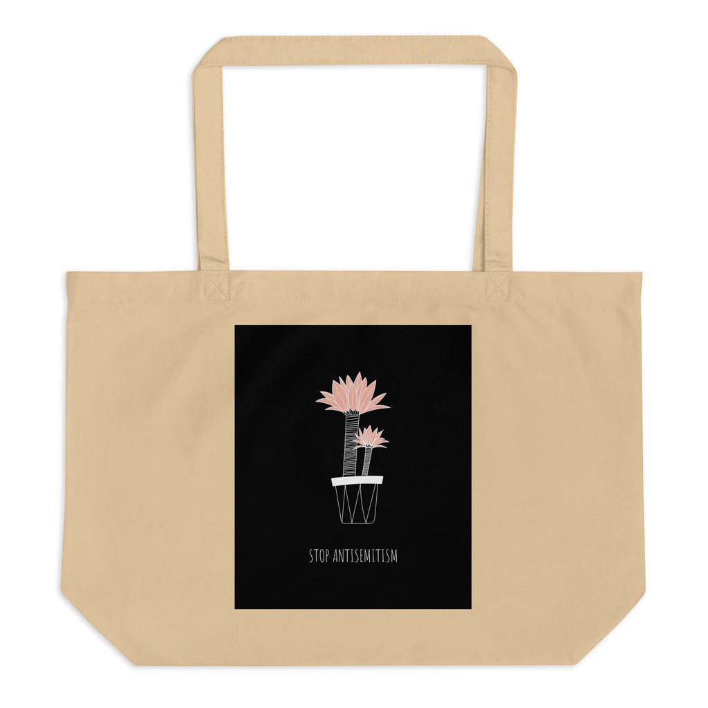 Stop Antisemitism | Plants & Flowers Edition | Large Organic Tote Bag
