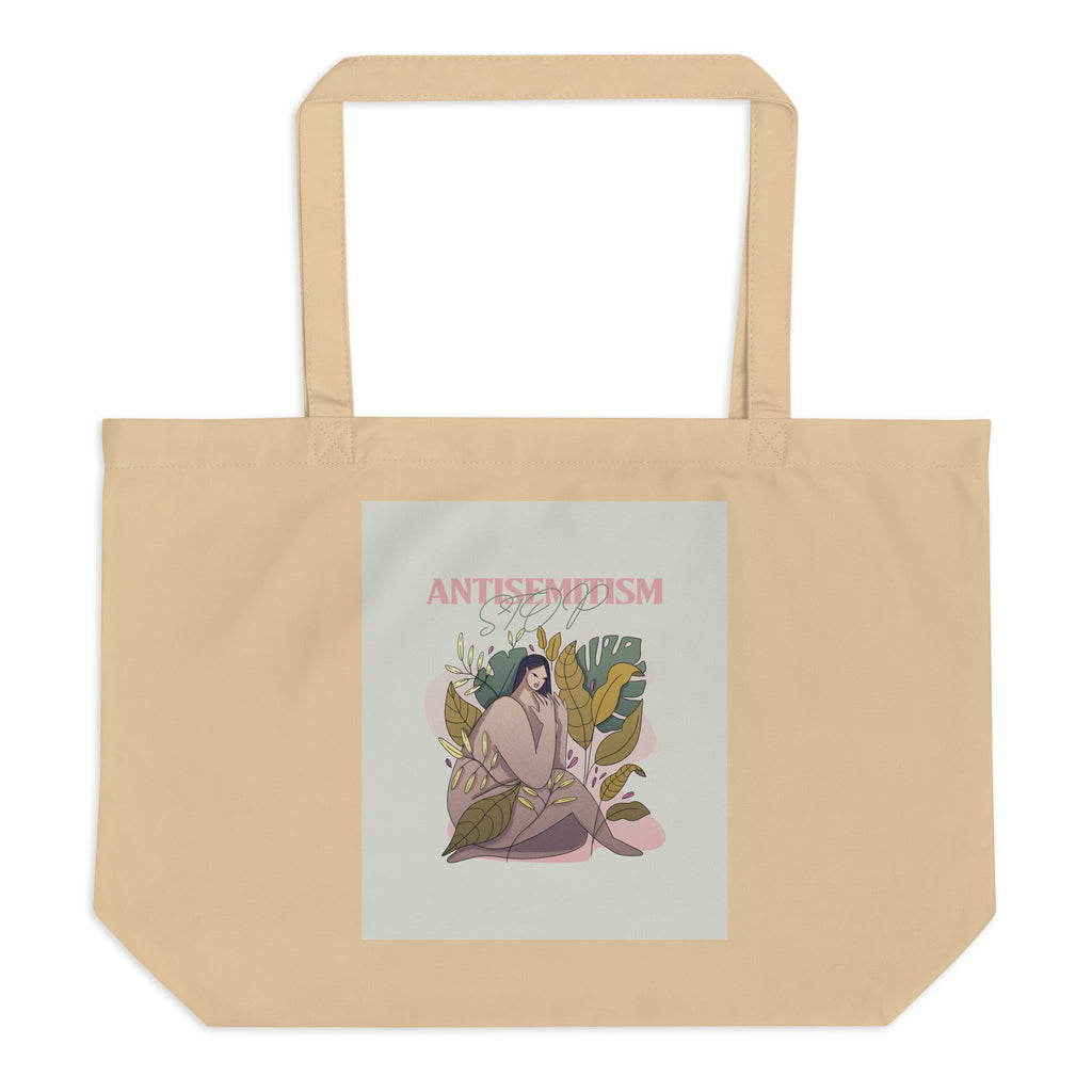 Stop Antisemitism | Plants & Flowers Edition | Large Organic Tote Bag