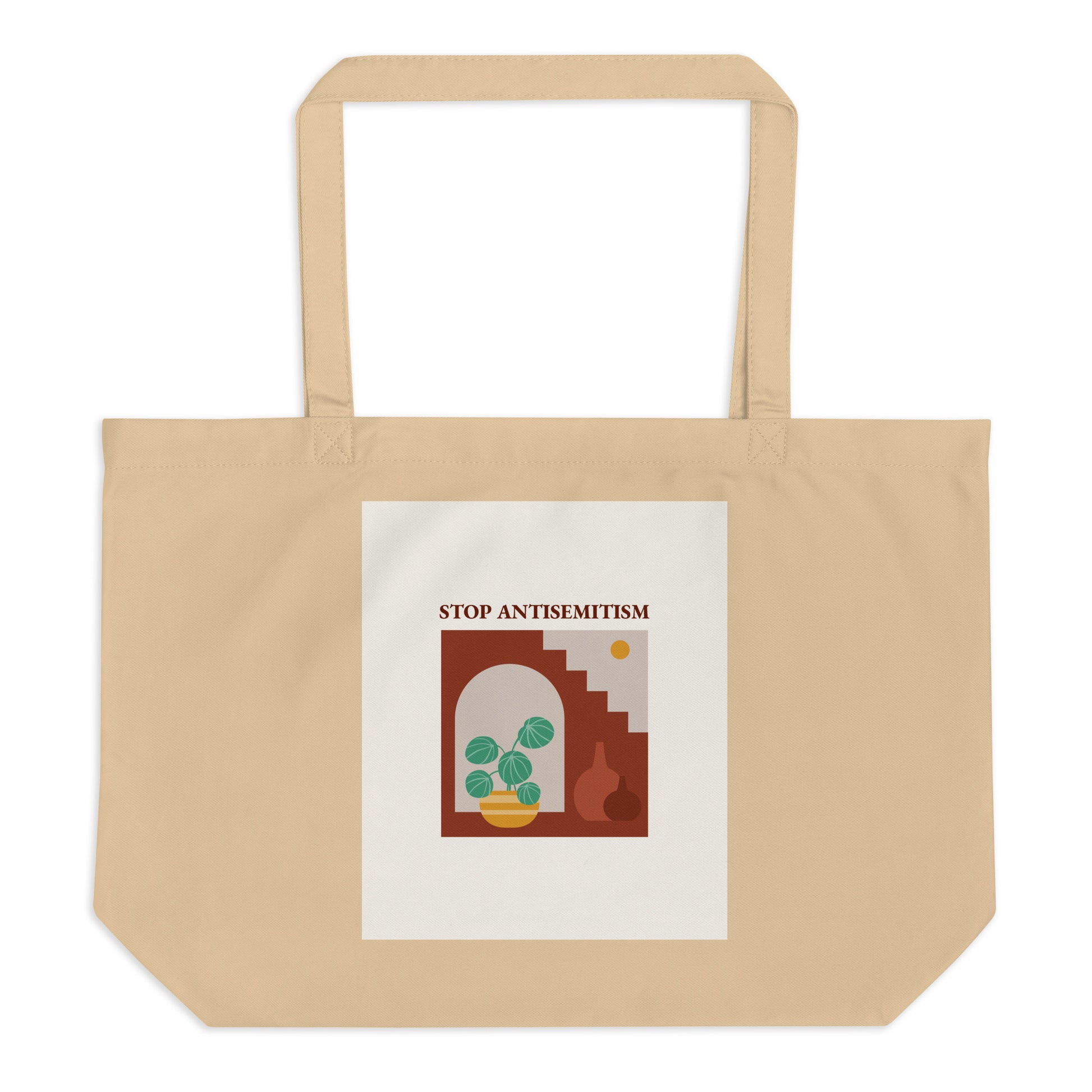 Stop Antisemitism | Plants & Flowers Edition | Large Organic Tote Bag