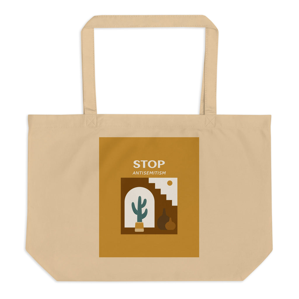 Stop Antisemitism | Plants & Flowers Edition | Large Organic Tote Bag