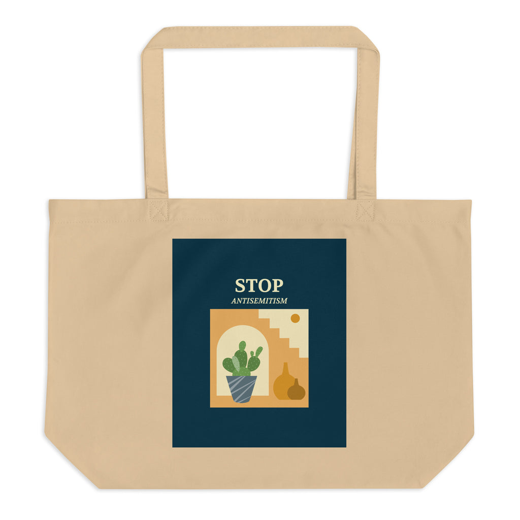 Stop Antisemitism | Plants & Flowers Edition | Large Organic Tote Bag