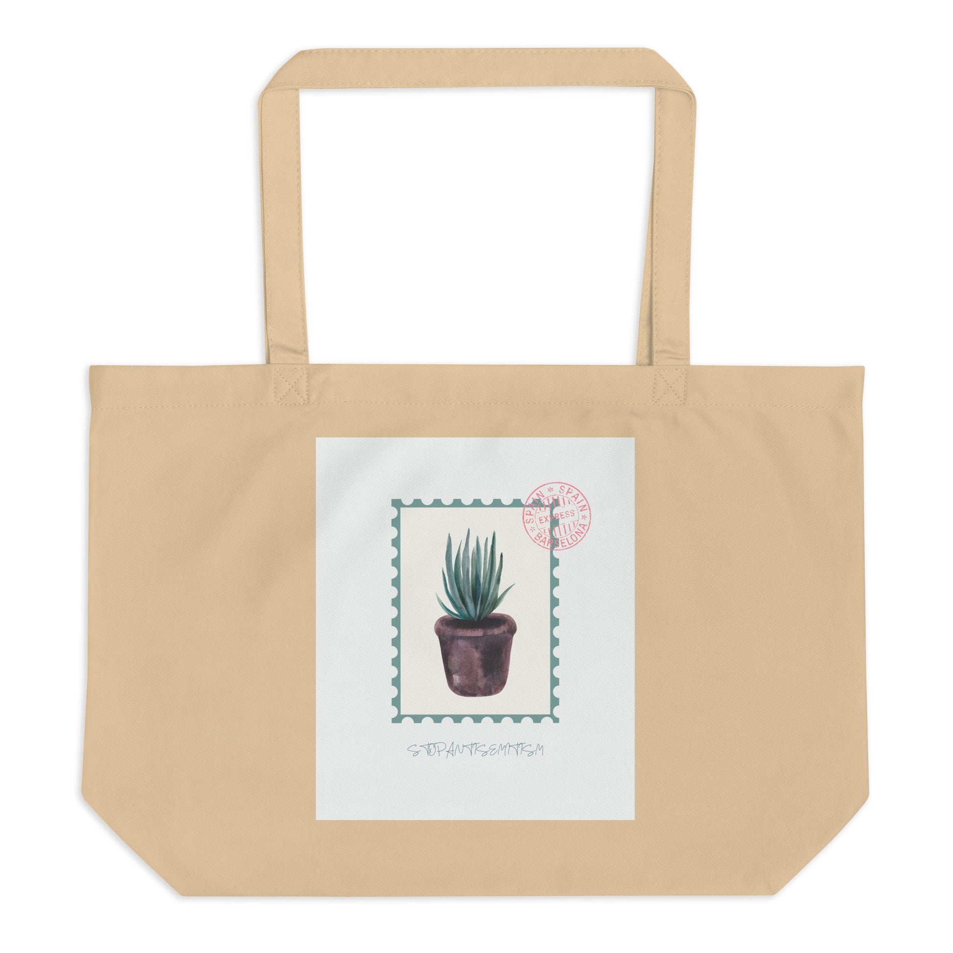 Stop Antisemitism | Plants & Flowers Edition | Large Organic Tote Bag
