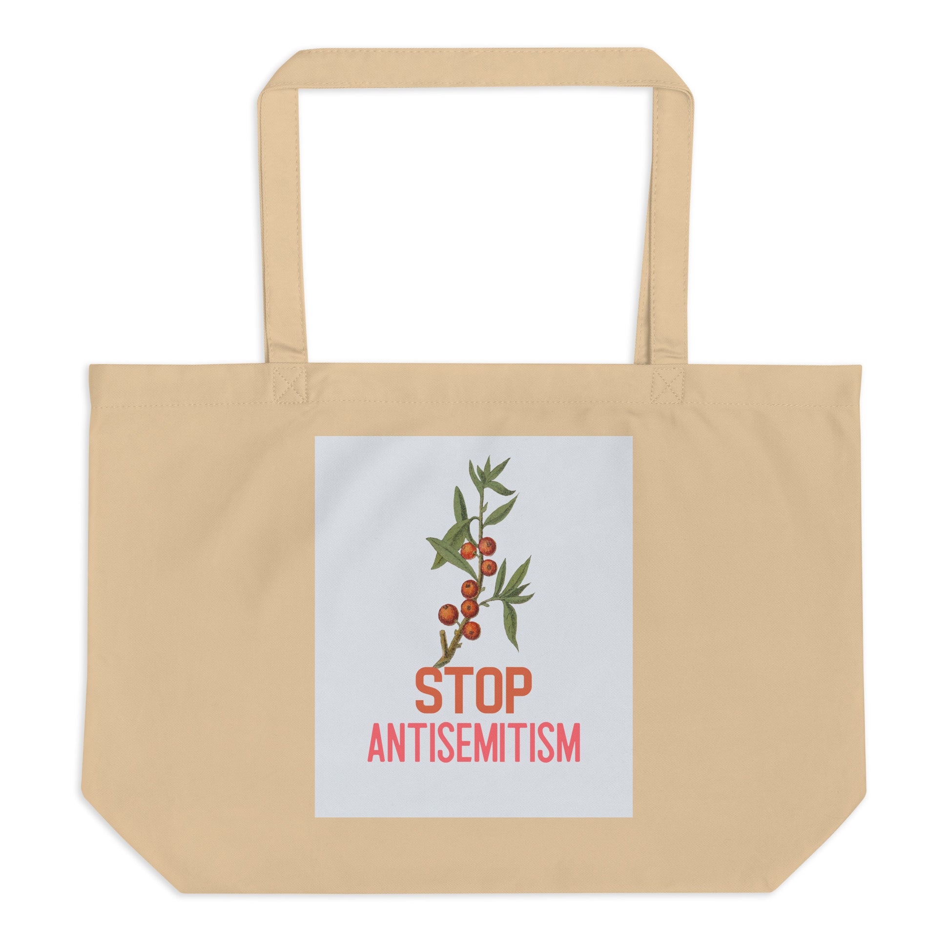 Stop Antisemitism | Plants & Flowers Edition | Large Organic Tote Bag