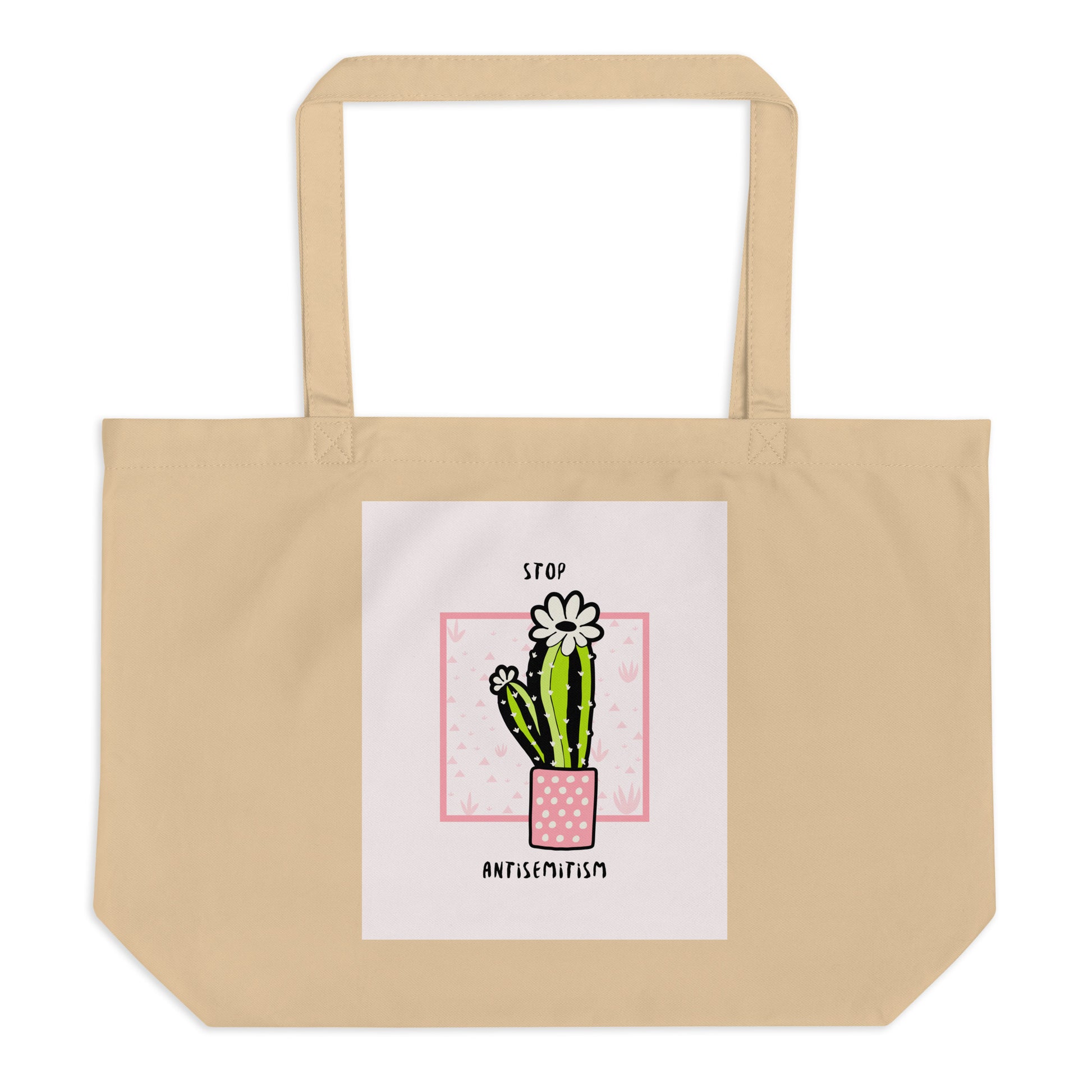 Stop Antisemitism | Plants & Flowers Edition | Large Organic Tote Bag