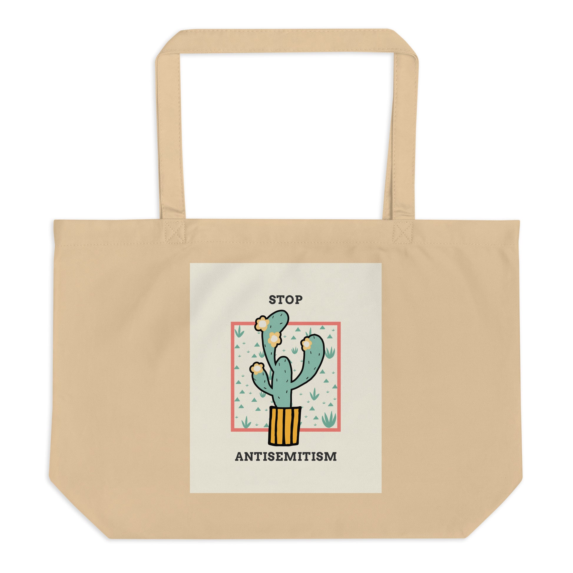 Stop Antisemitism | Plants & Flowers Edition | Large Organic Tote Bag