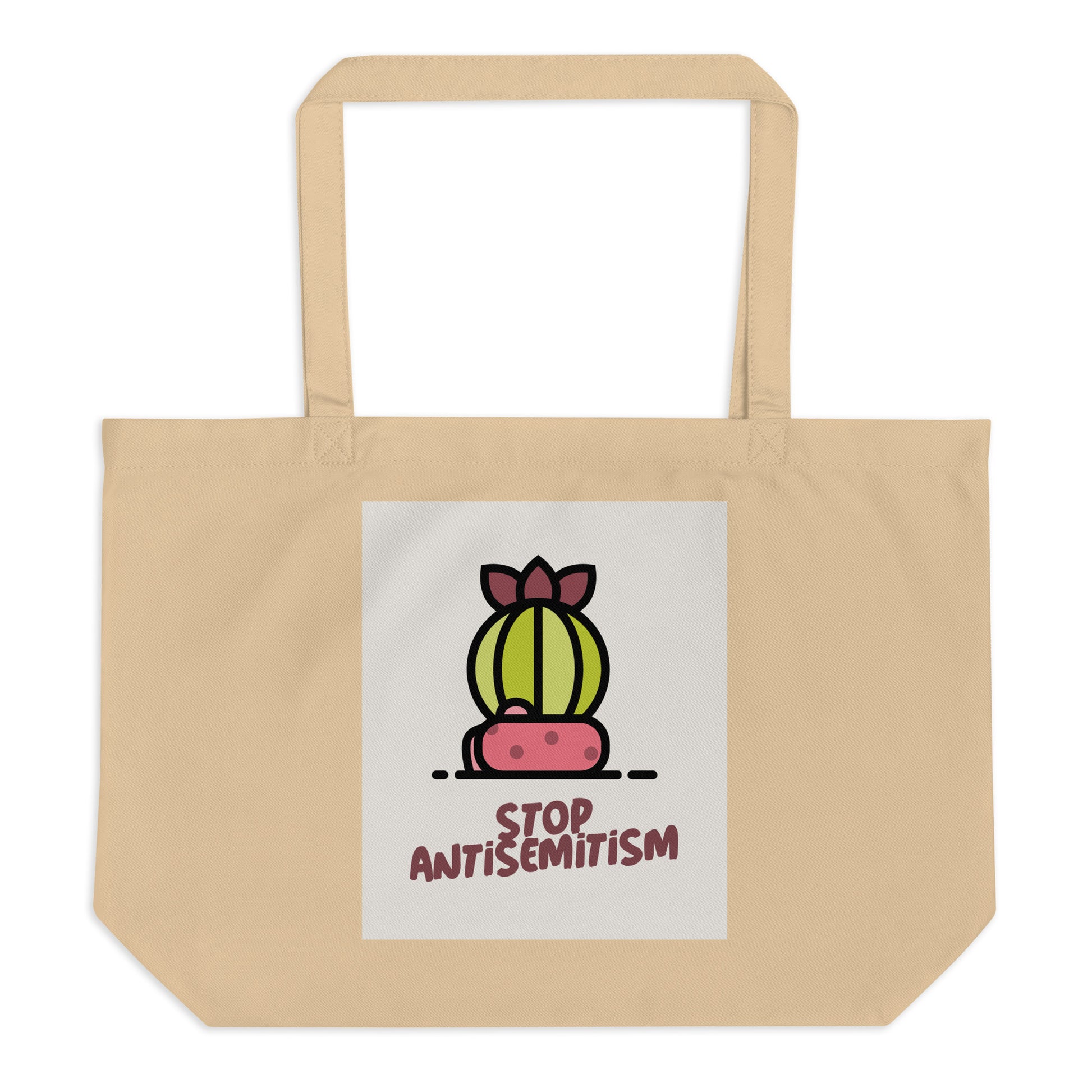 Stop Antisemitism | Plants & Flowers Edition | Large Organic Tote Bag
