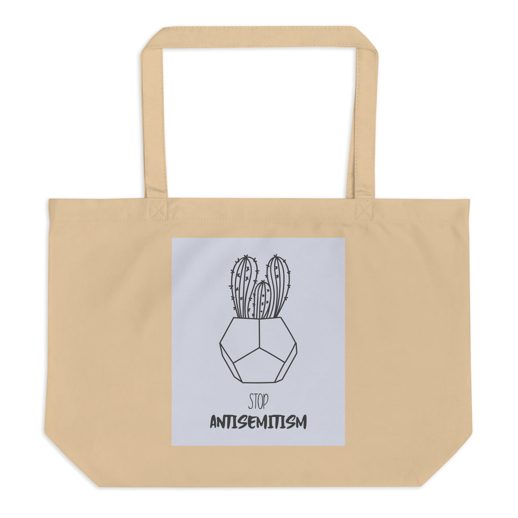 Stop Antisemitism | Plants & Flowers Edition | Large Organic Tote Bag