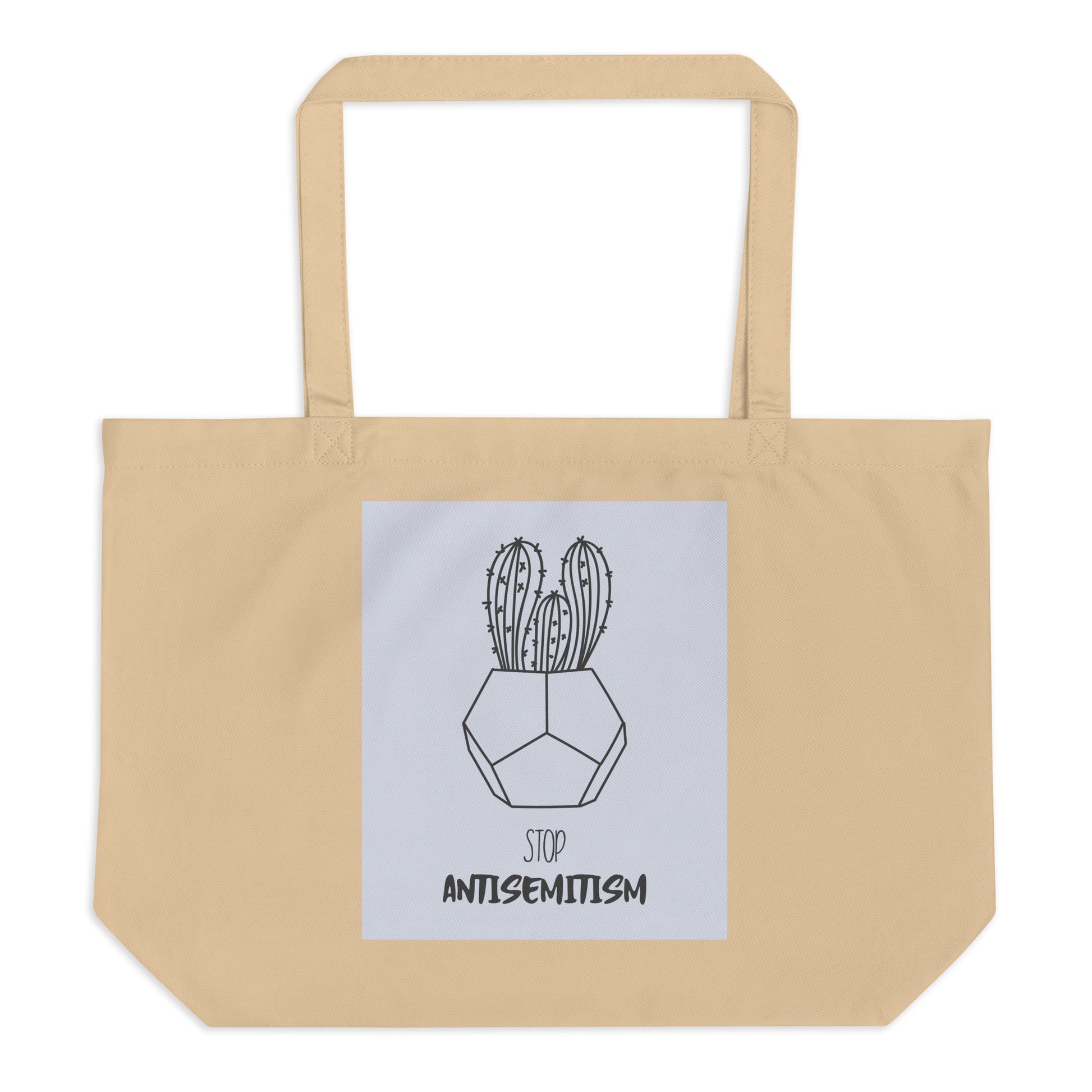Stop Antisemitism | Plants & Flowers Edition | Large Organic Tote Bag