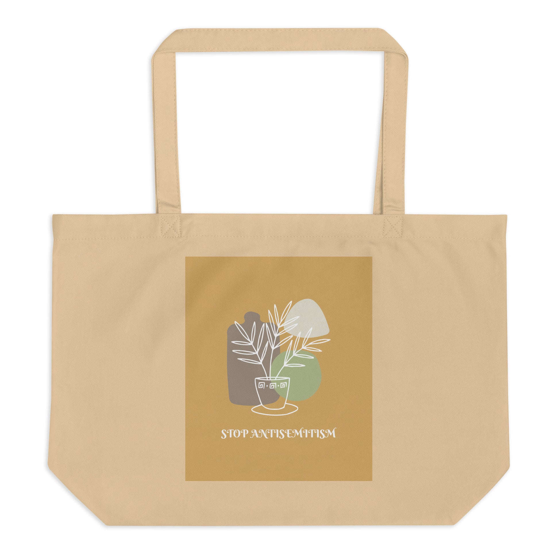 Stop Antisemitism | Plants & Flowers Edition | Large Organic Tote Bag