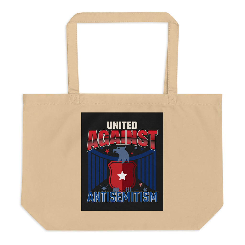 USA Edition | United Against Antisemitism | Large Organic Tote Bag