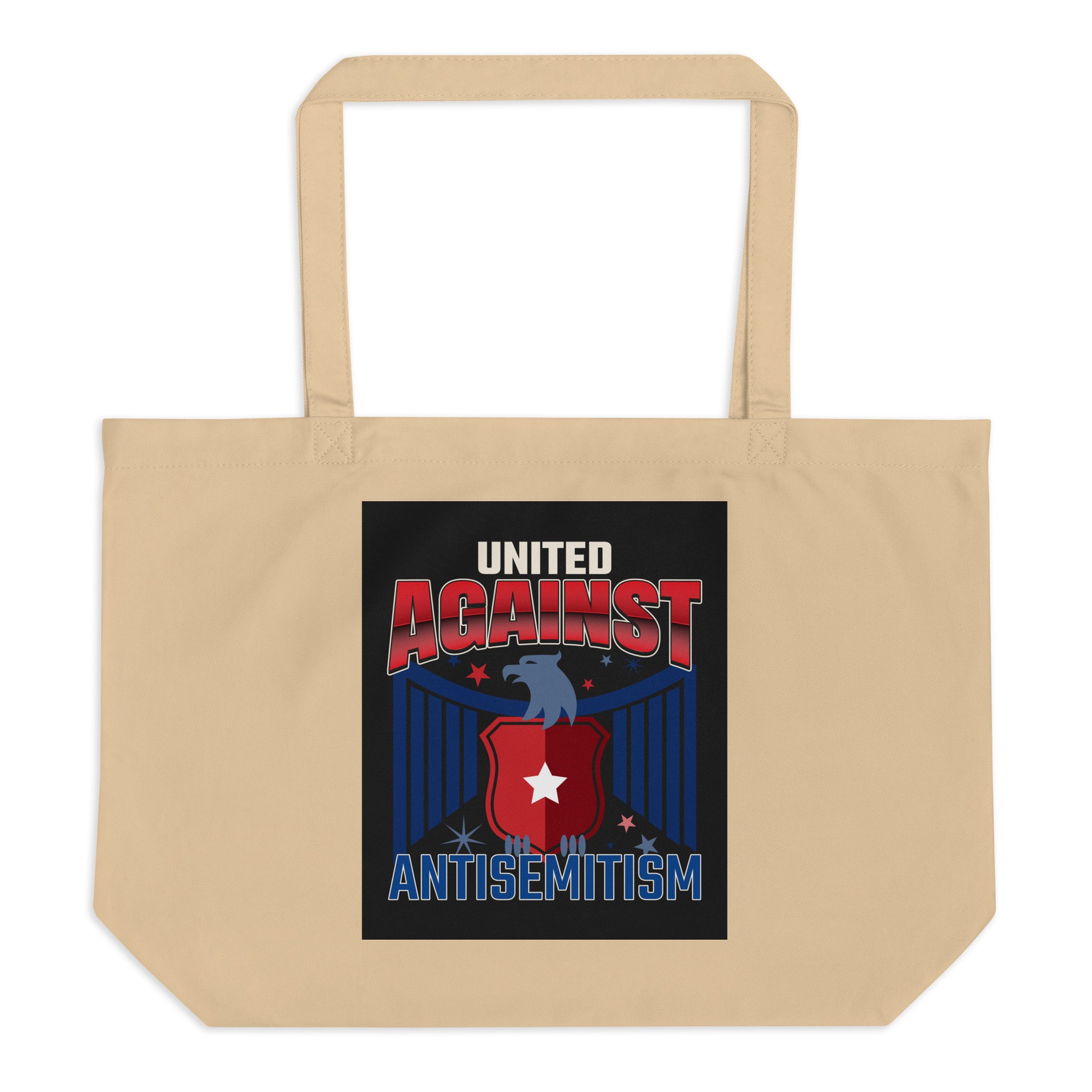 USA Edition | United Against Antisemitism | Large Organic Tote Bag