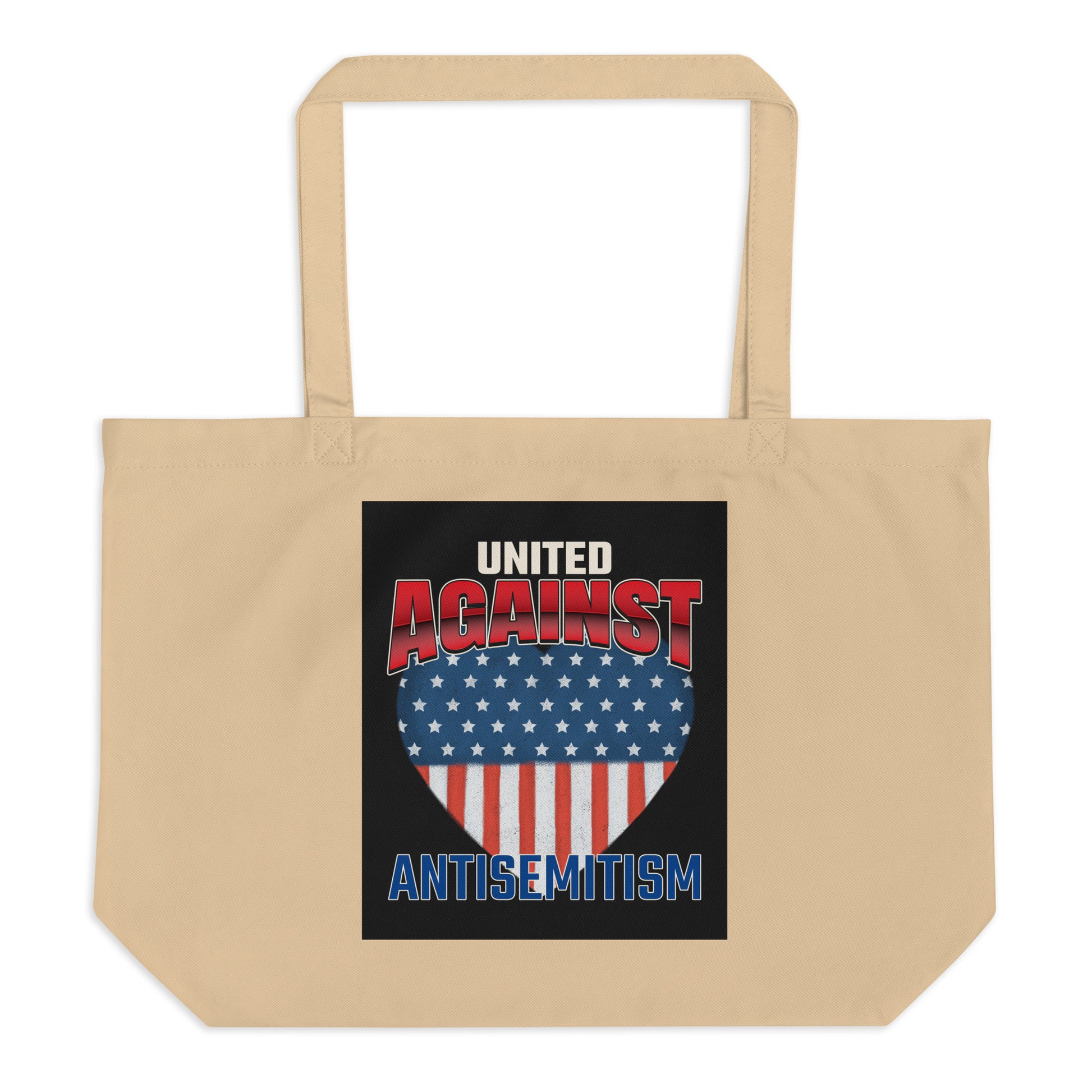 USA Edition | United Against Antisemitism | Large Organic Tote Bag