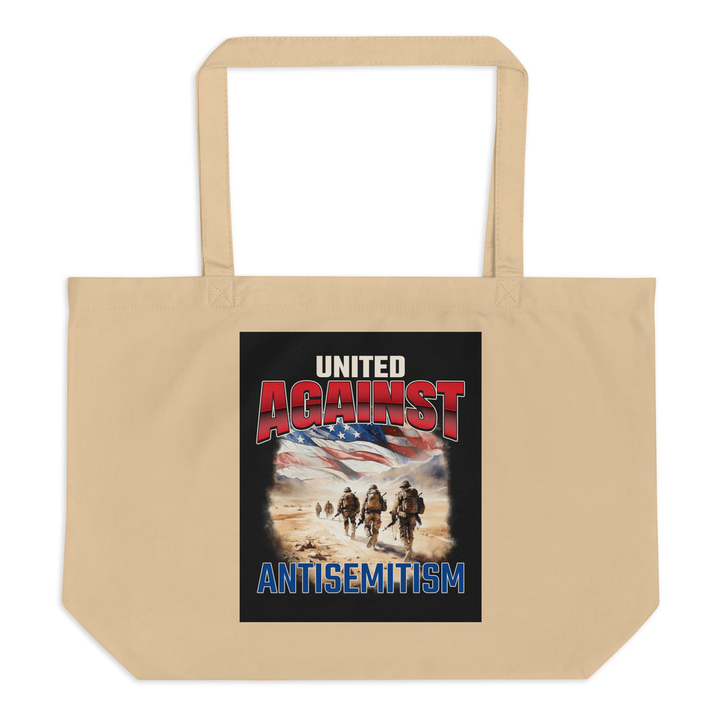 USA Edition | United Against Antisemitism | Large Organic Tote Bag