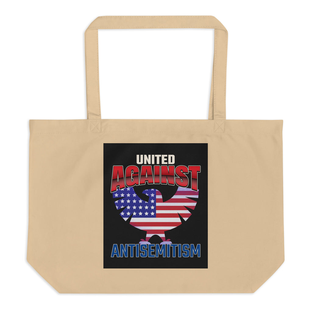 USA Edition | United Against Antisemitism | Large Organic Tote Bag