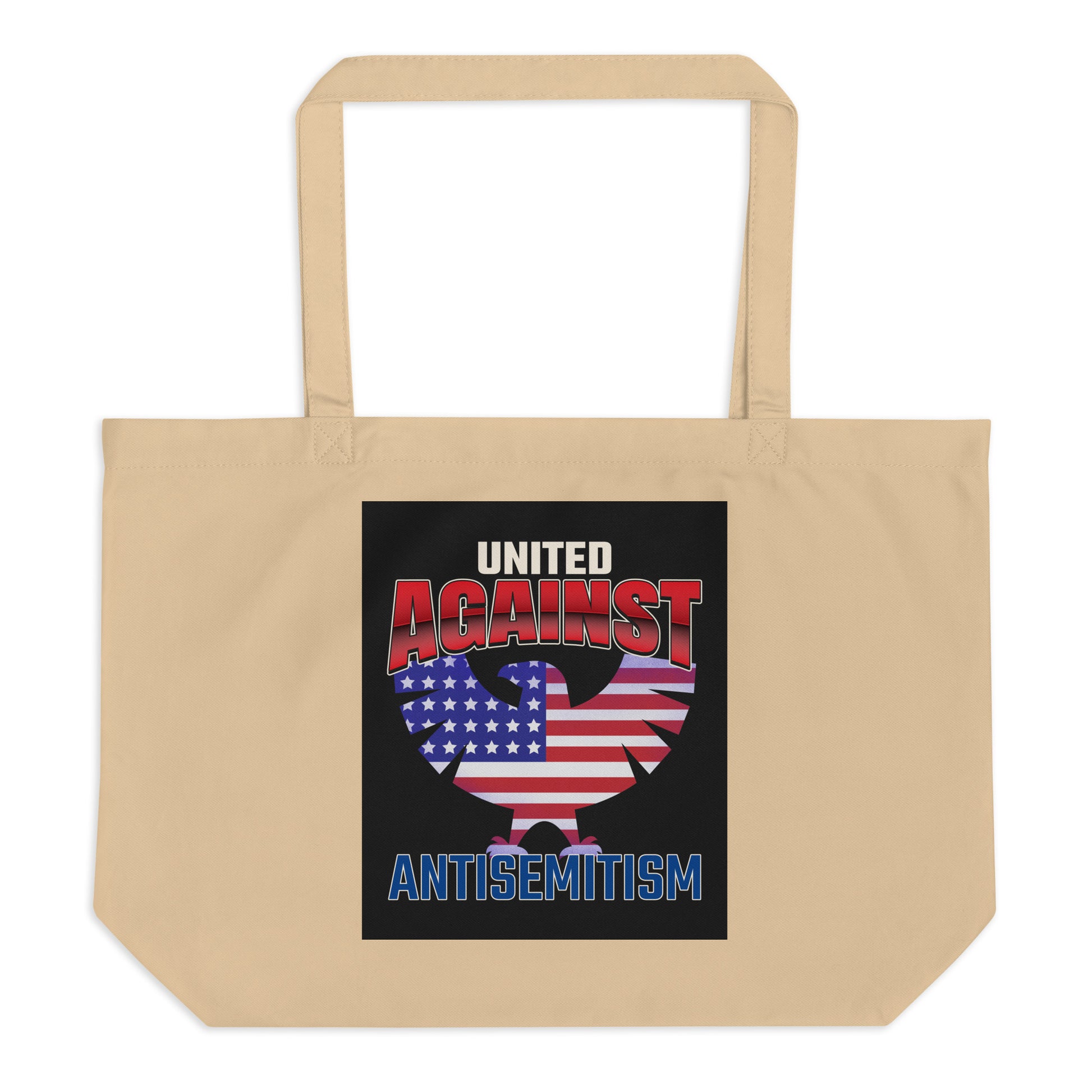 USA Edition | United Against Antisemitism | Large Organic Tote Bag