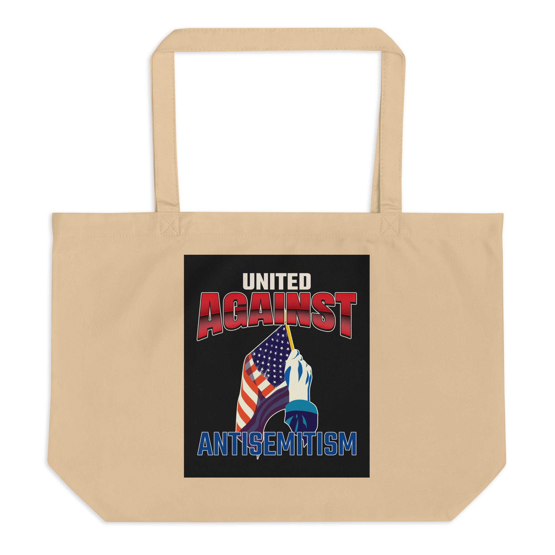 USA Edition | United Against Antisemitism | Large Organic Tote Bag