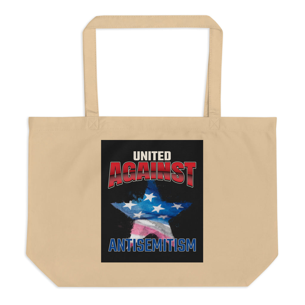 USA Edition | United Against Antisemitism | Large Organic Tote Bag