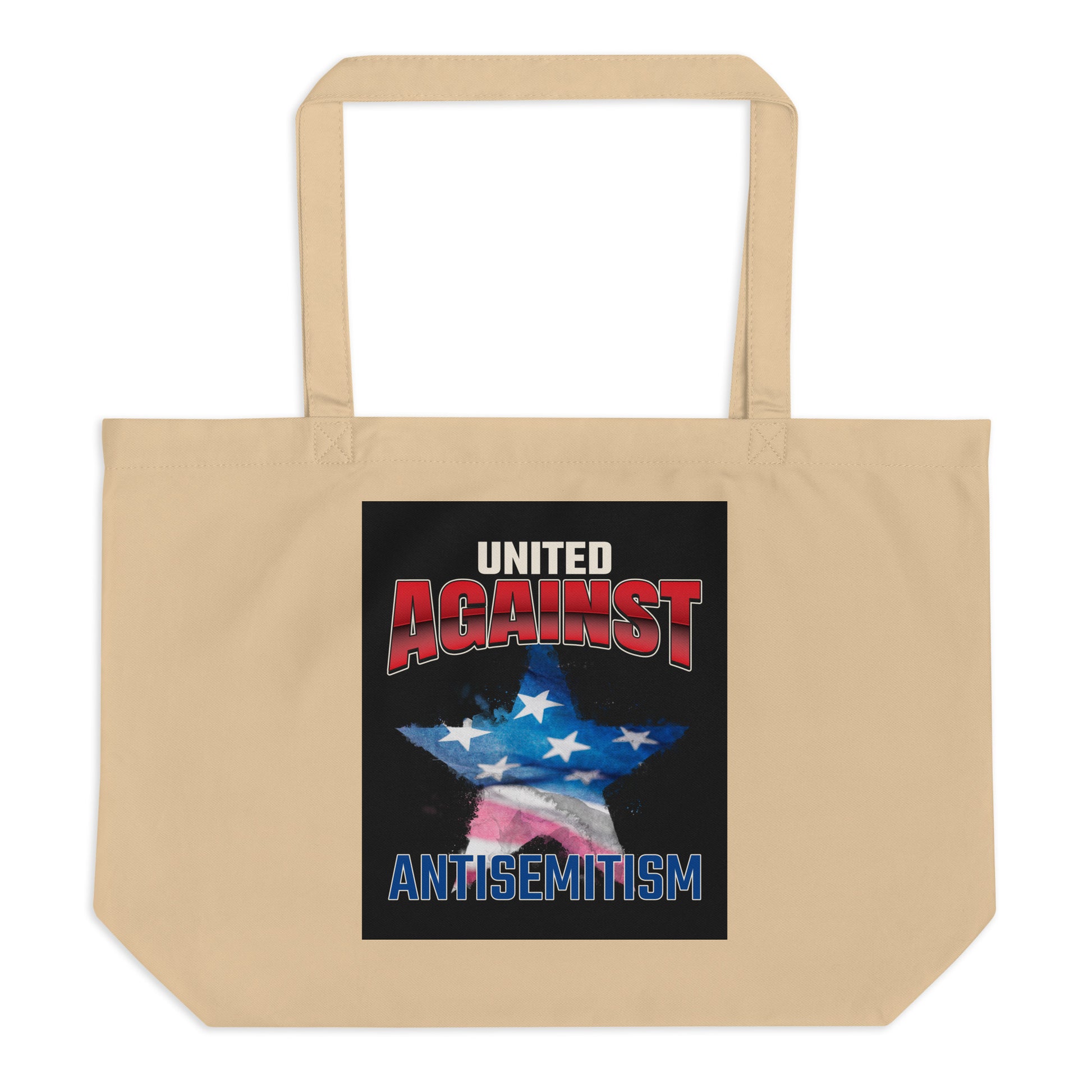 USA Edition | United Against Antisemitism | Large Organic Tote Bag