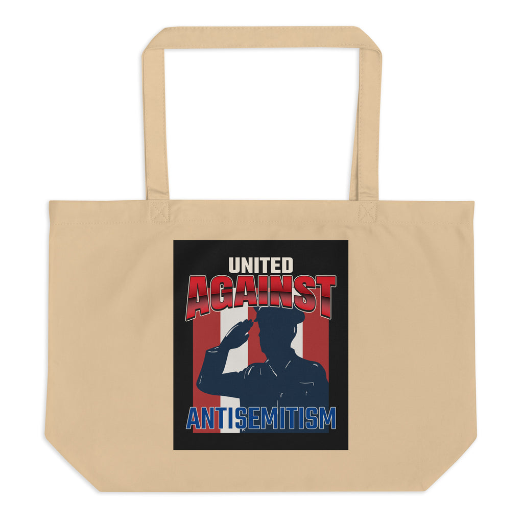 USA Edition | United Against Antisemitism | Large Organic Tote Bag