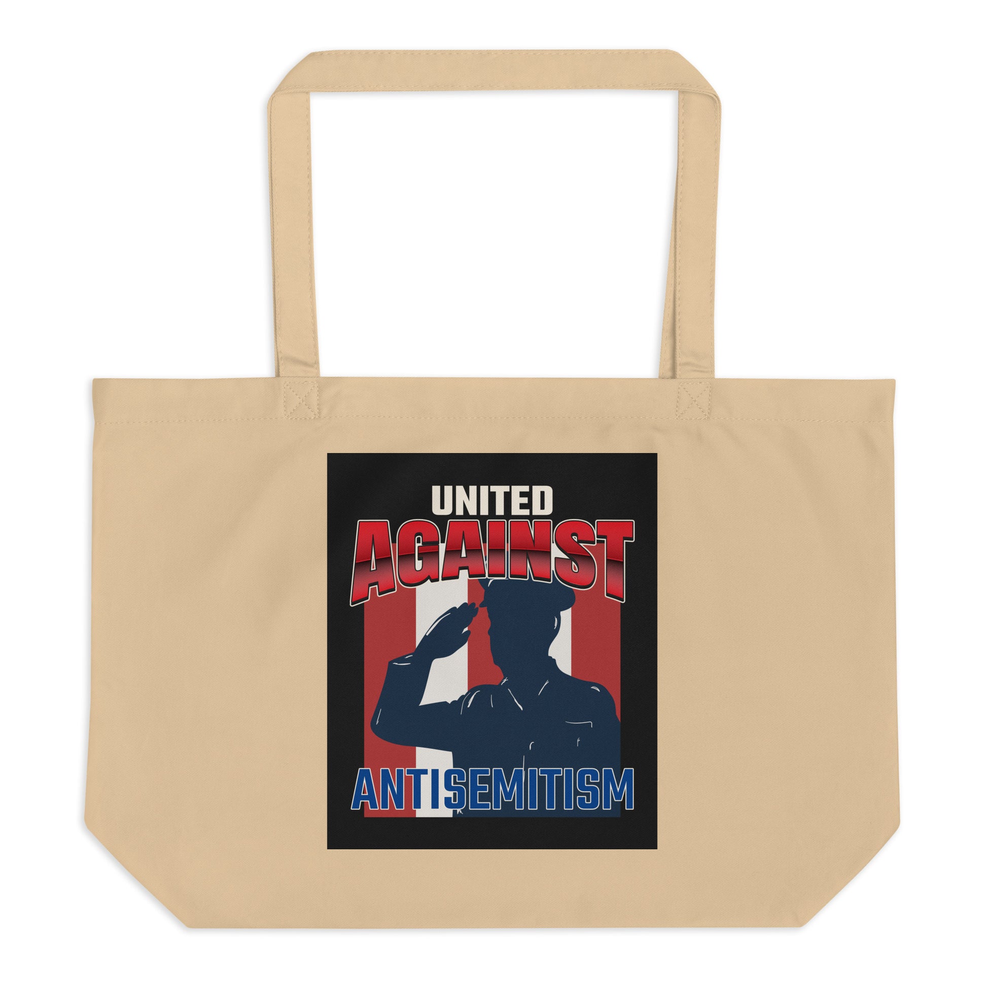 USA Edition | United Against Antisemitism | Large Organic Tote Bag