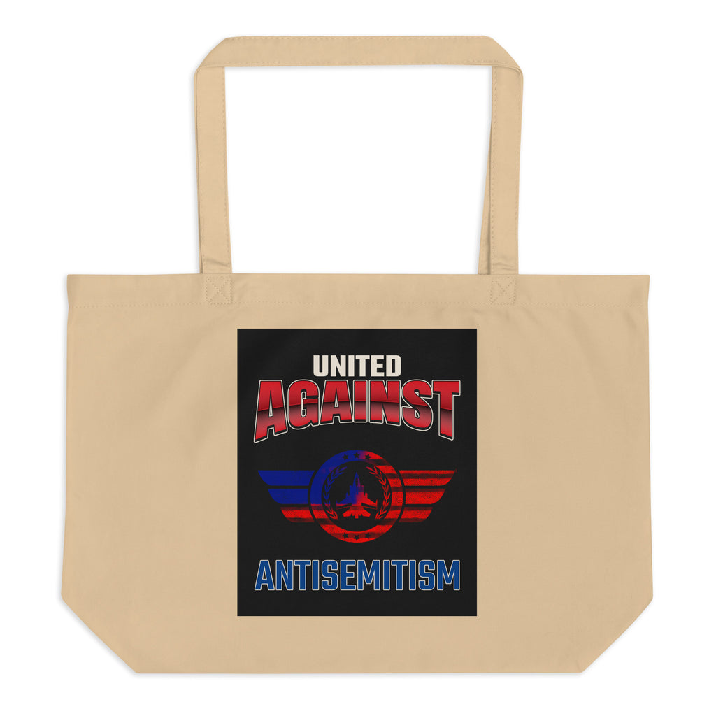 USA Edition | United Against Antisemitism | Large Organic Tote Bag