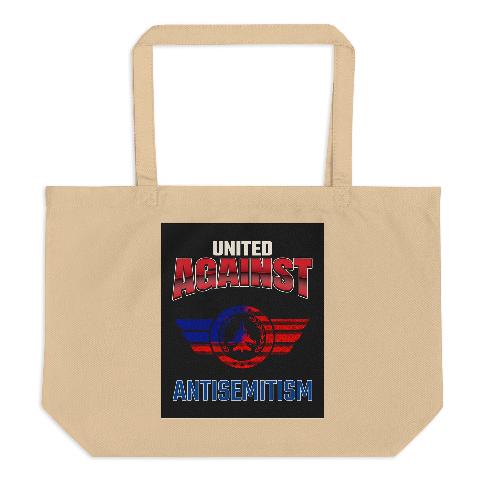 USA Edition | United Against Antisemitism | Large Organic Tote Bag