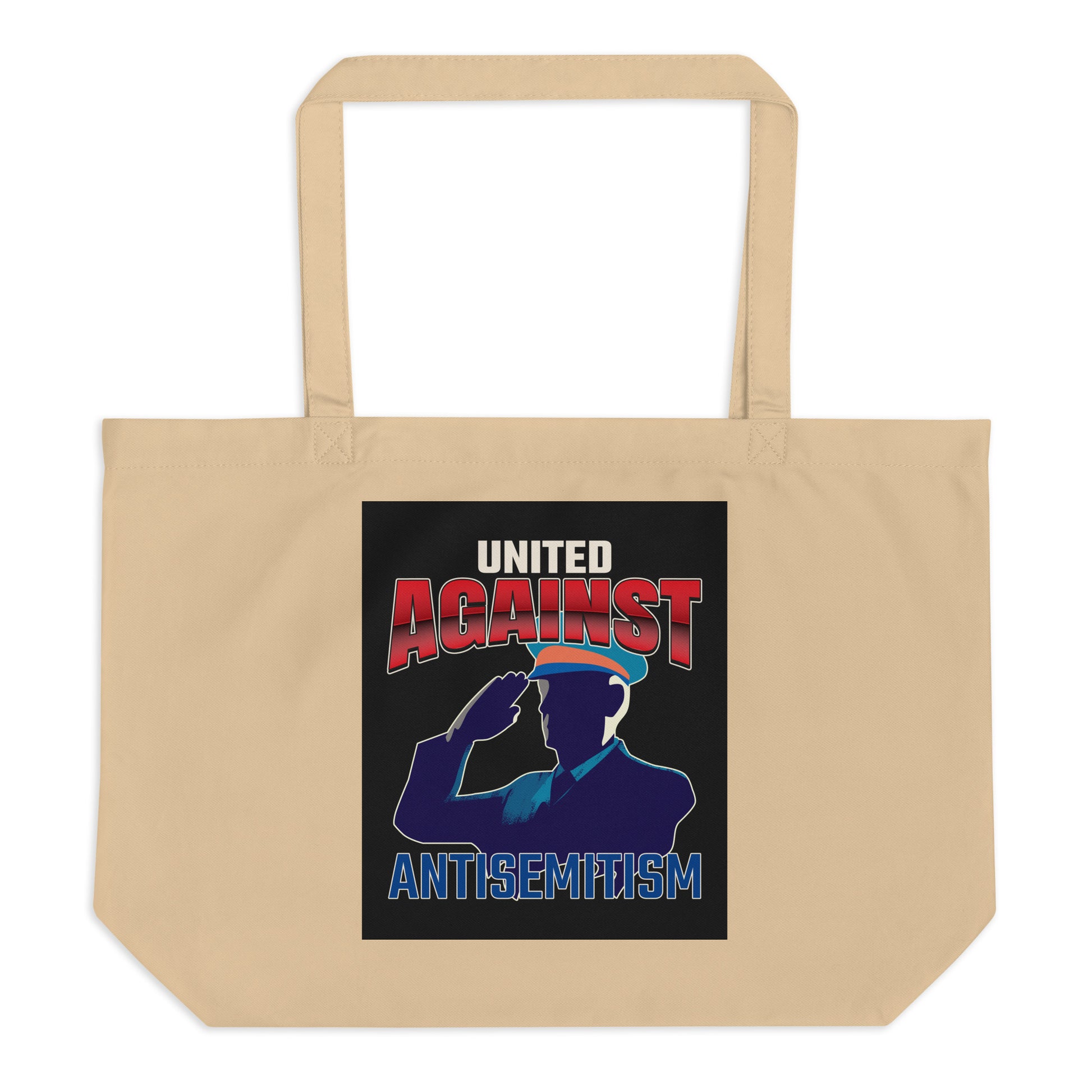 USA Edition | United Against Antisemitism | Large Organic Tote Bag