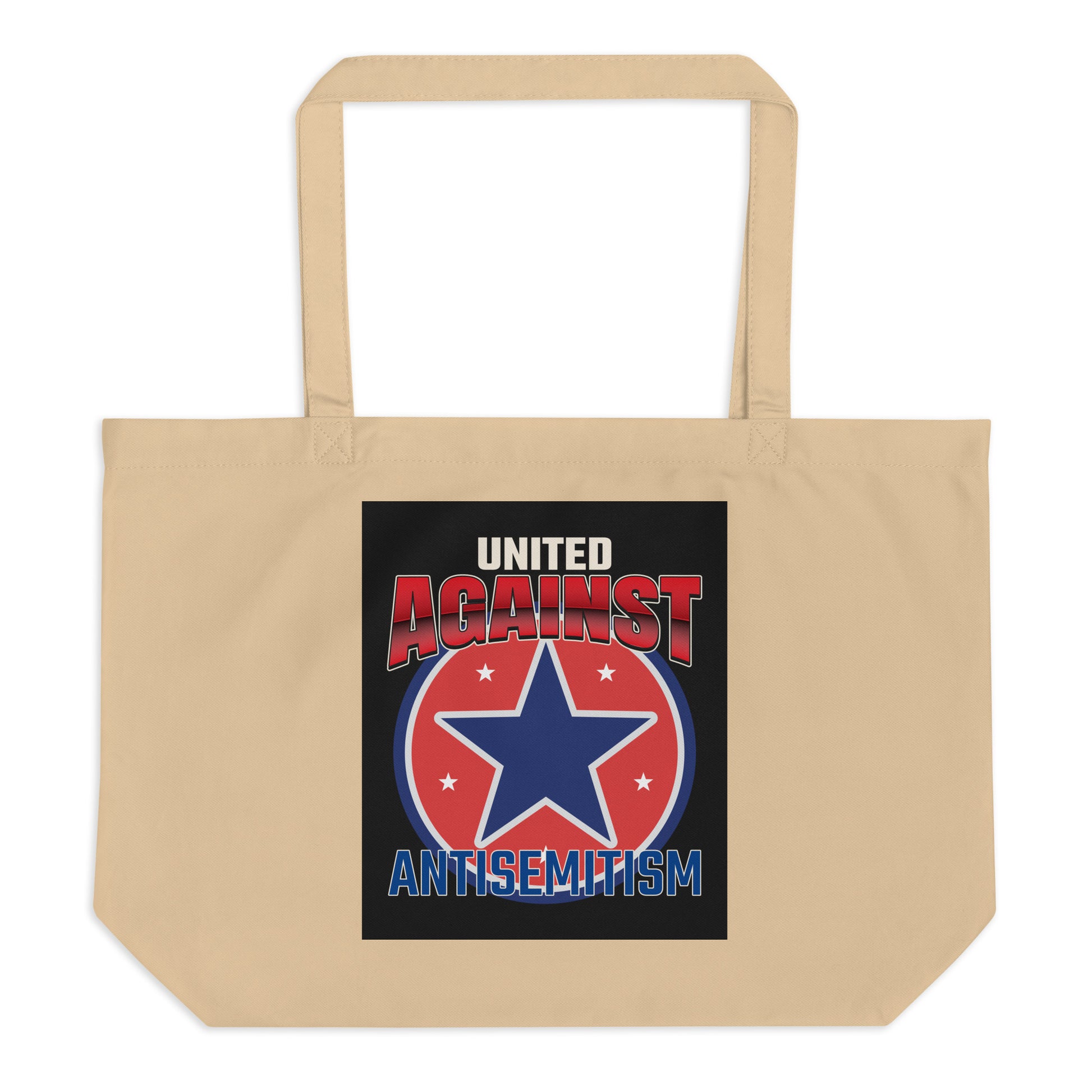 USA Edition | United Against Antisemitism | Large Organic Tote Bag