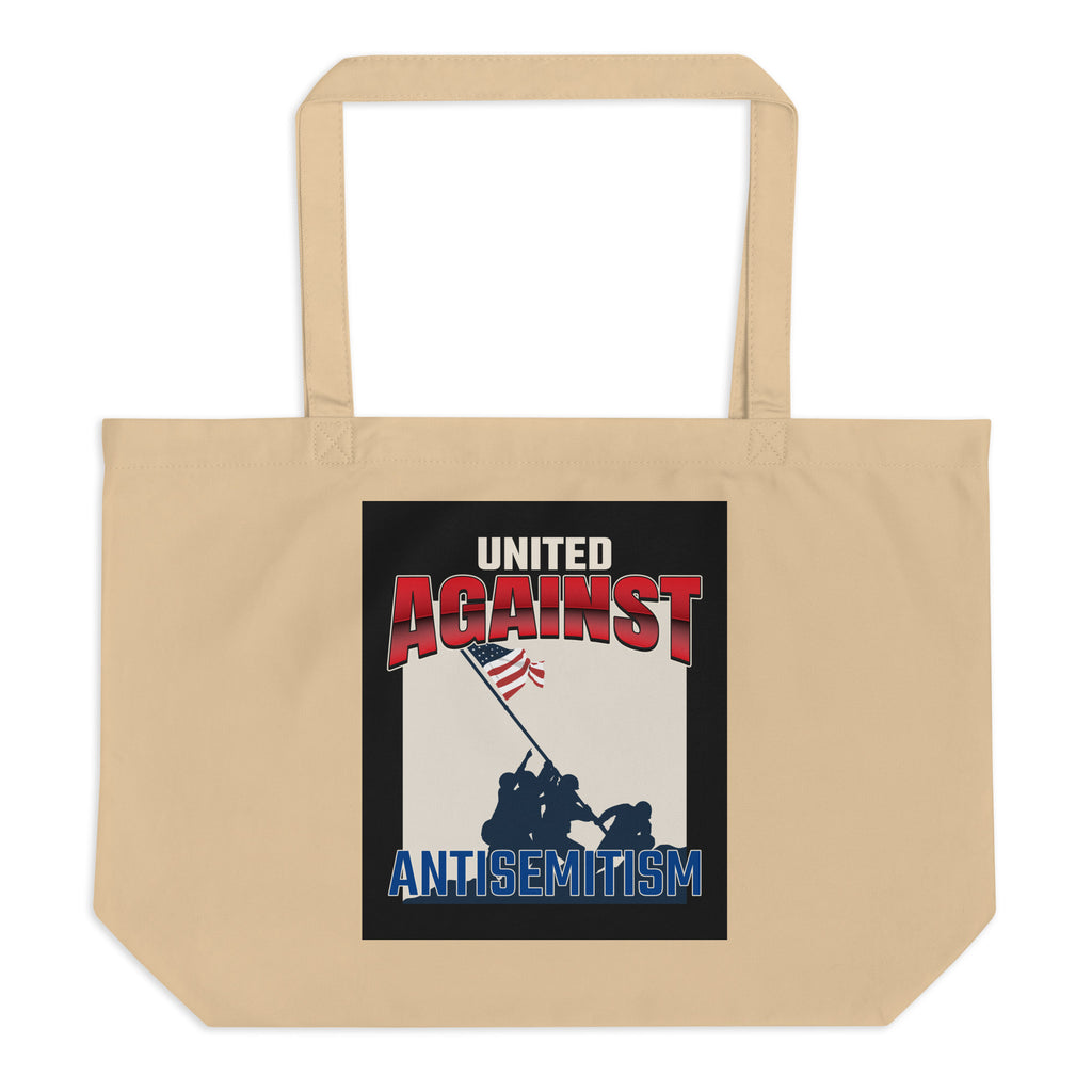 USA Edition | United Against Antisemitism | Large Organic Tote Bag