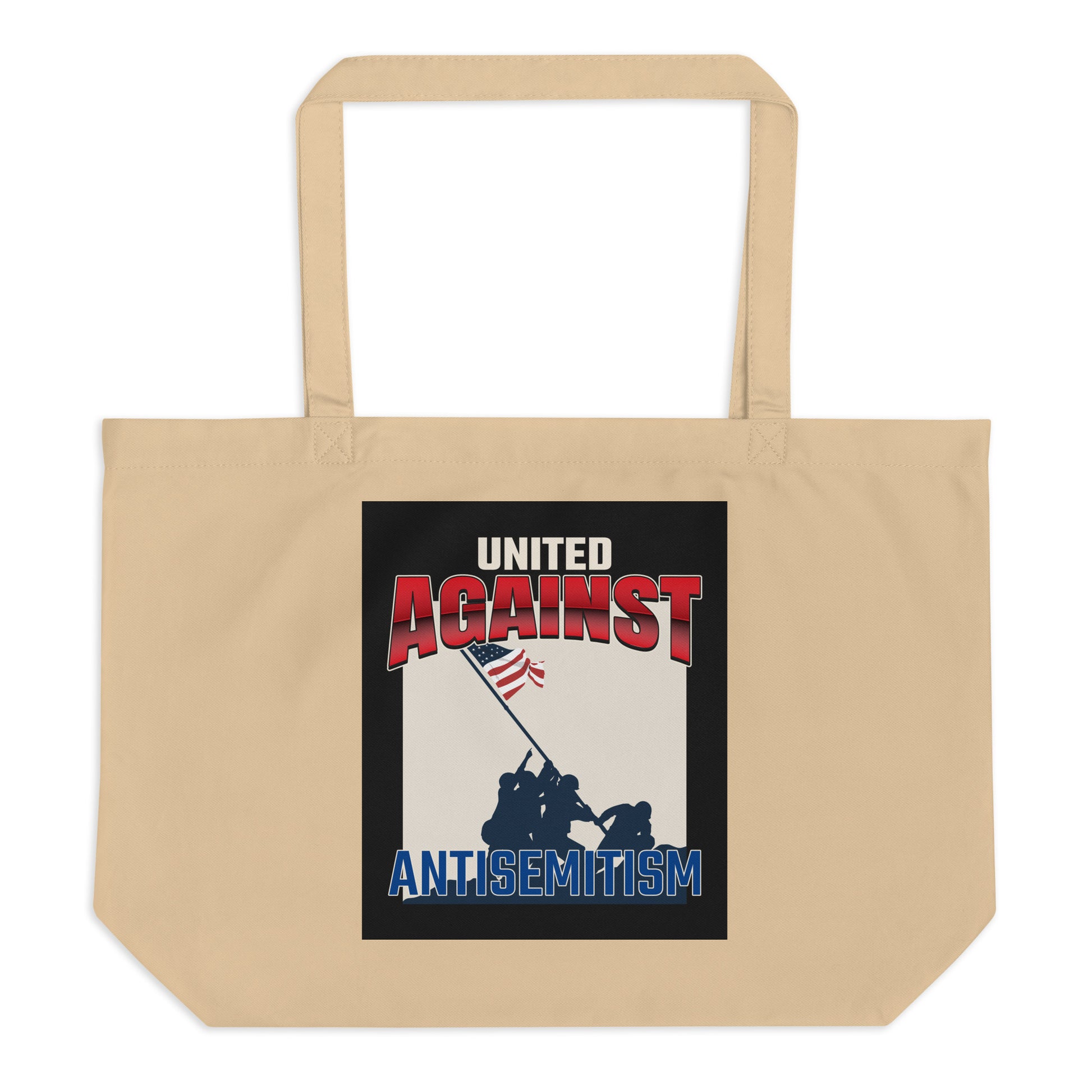 USA Edition | United Against Antisemitism | Large Organic Tote Bag