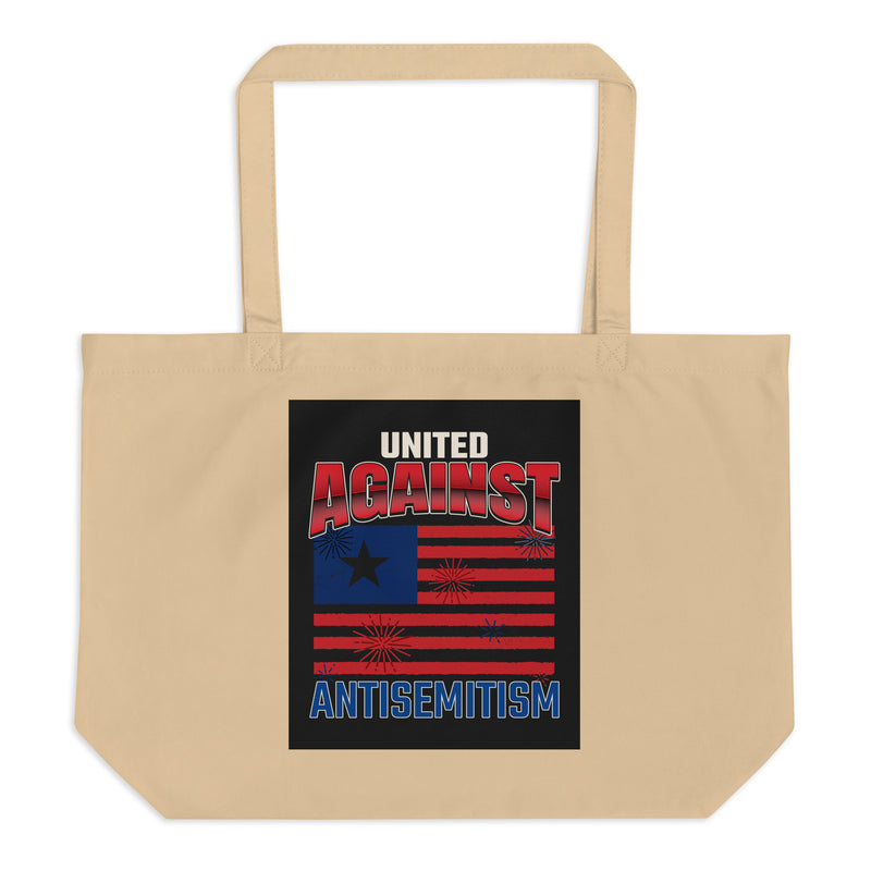 USA Edition | United Against Antisemitism | Large Organic Tote Bag
