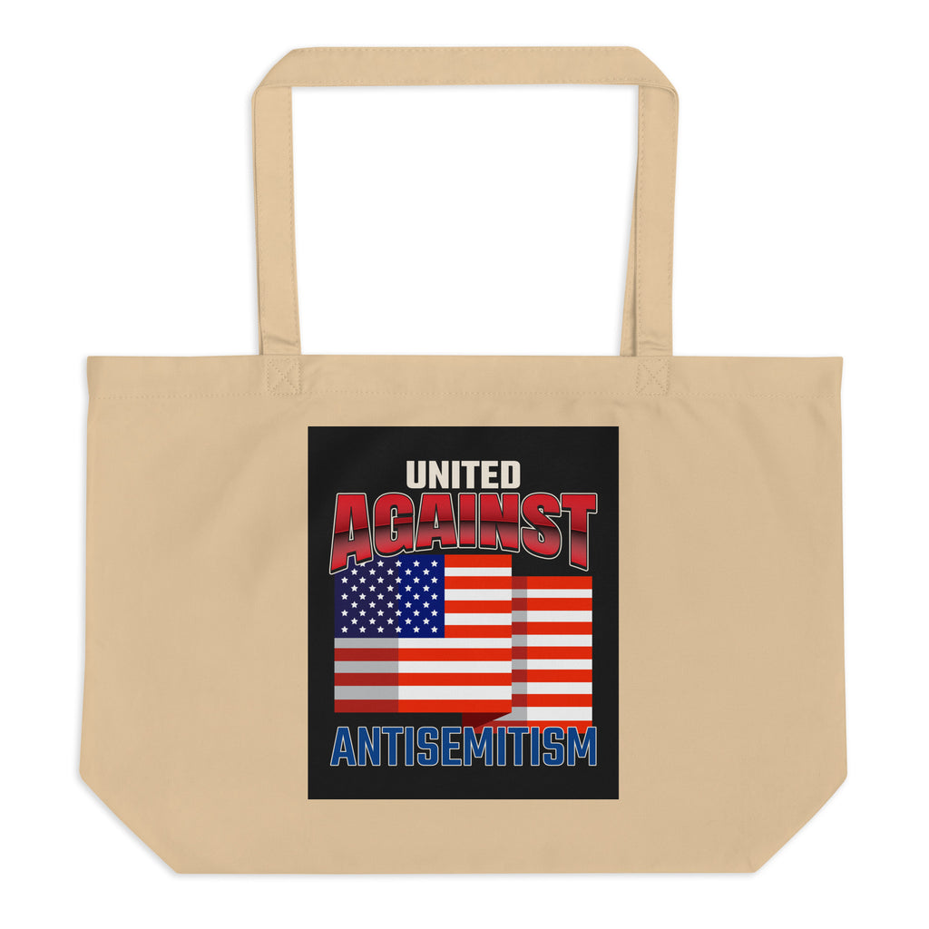 USA Edition | United Against Antisemitism | Large Organic Tote Bag