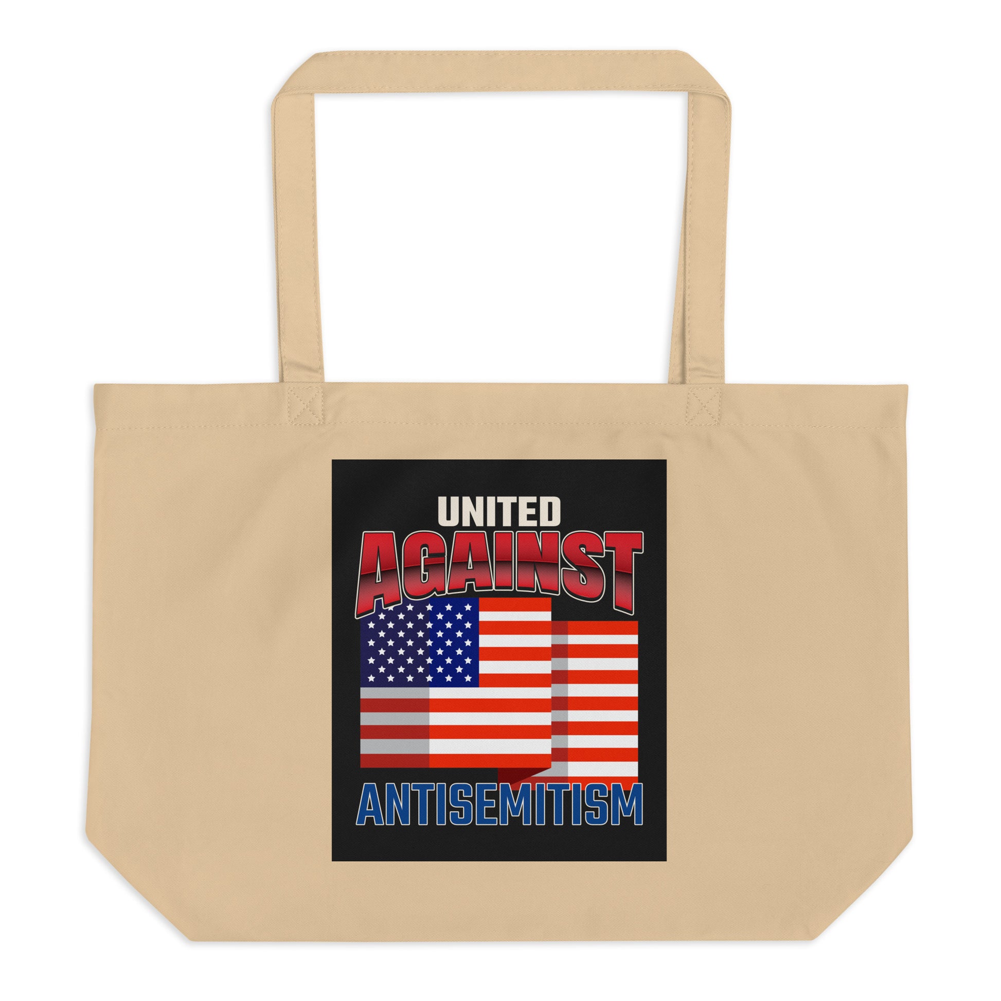 USA Edition | United Against Antisemitism | Large Organic Tote Bag